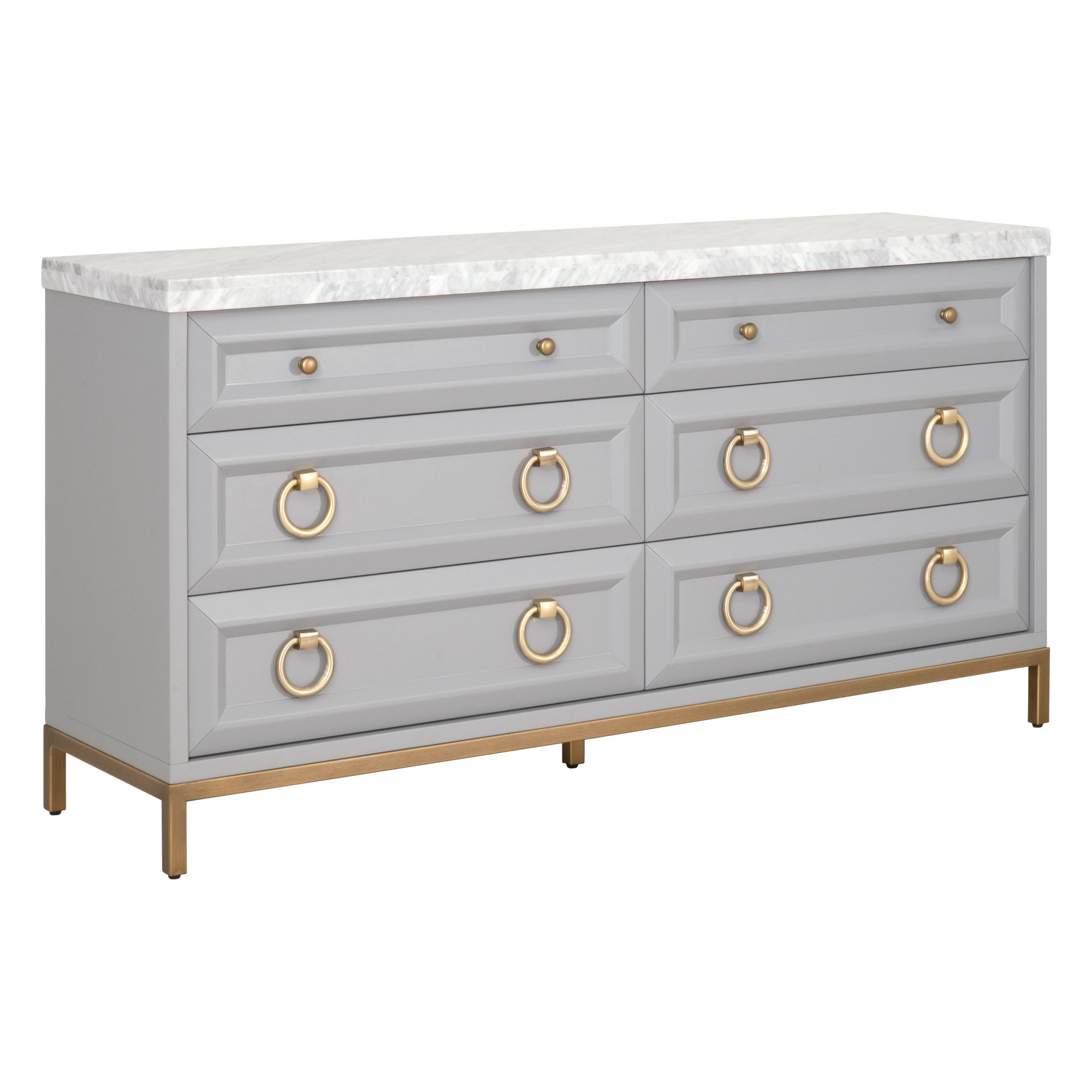 Azure Carrera 6-Drawer Double Dresser Dressers & Chests Essentials For Living Dove Gray with Brushed Gold , Black Friday Sale Essentials For Living Furniture Sale, Old Bones Co, Mid Century Furniture Sale, Four Hands Furniture, Black Friday Sale Azure Carrera 6-Drawer Double Dresser,Gus Sale, Perigold Azure Carrera 6-Drawer Double Dresser Dressers & Chests Black Friday Sale , Perigold Sale Azure Carrera 6-Drawer Double Dresser,Azure Carrera 6-Drawer Double Dresser Lulu and Georgia, Burke Decor Sale Azure Ca