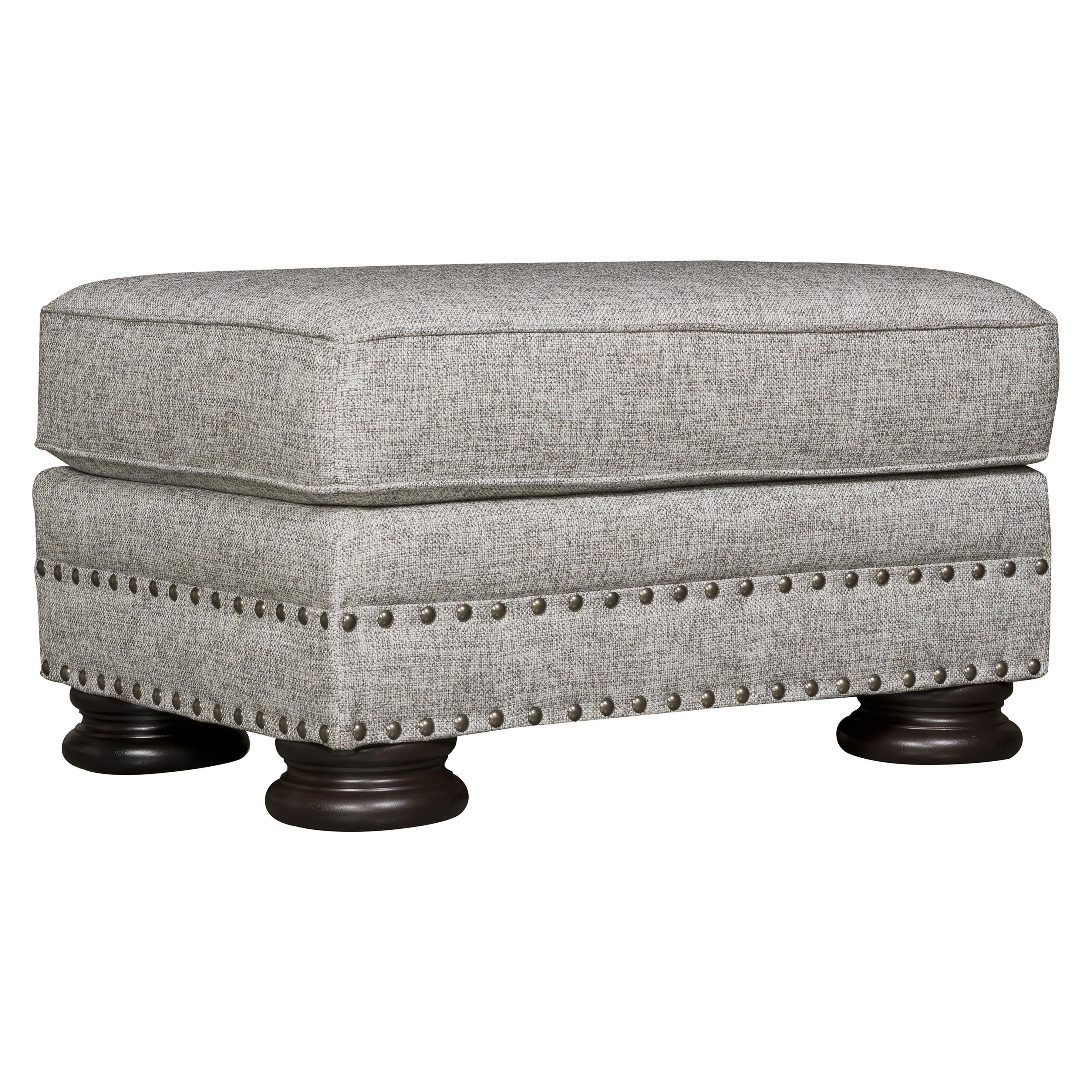 Foster Gray Ottoman by Bernhardt