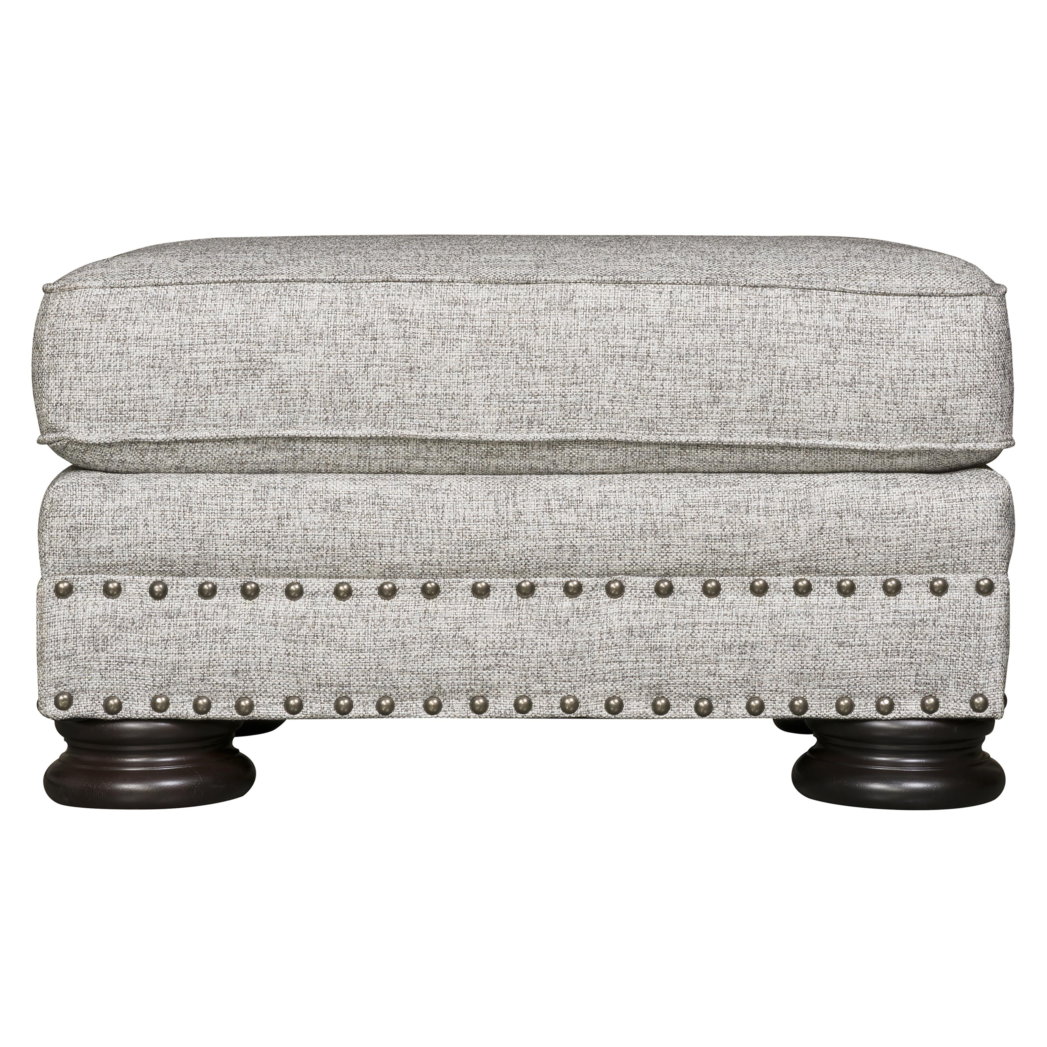 Foster Gray Ottoman by Bernhardt