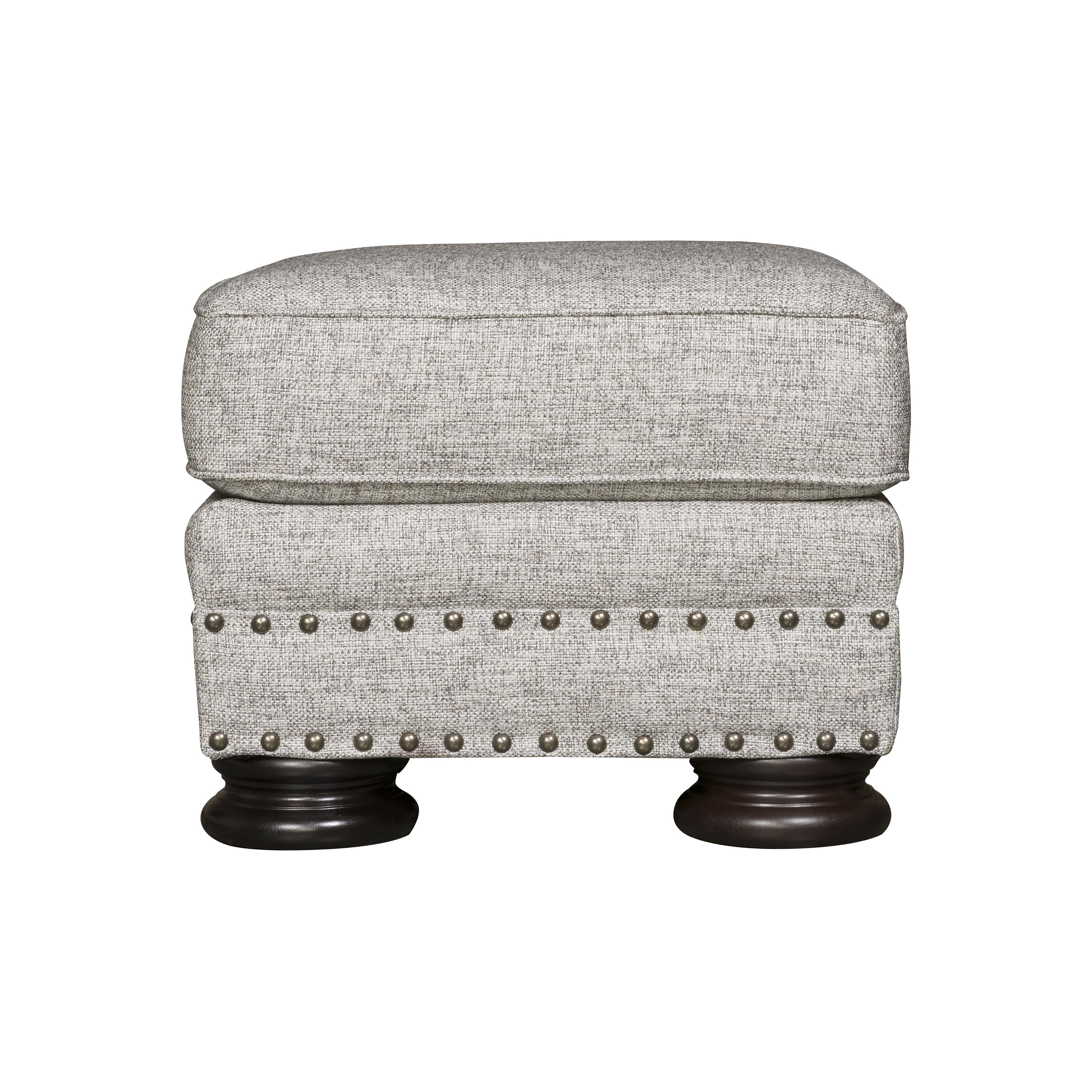 Foster Gray Ottoman by Bernhardt