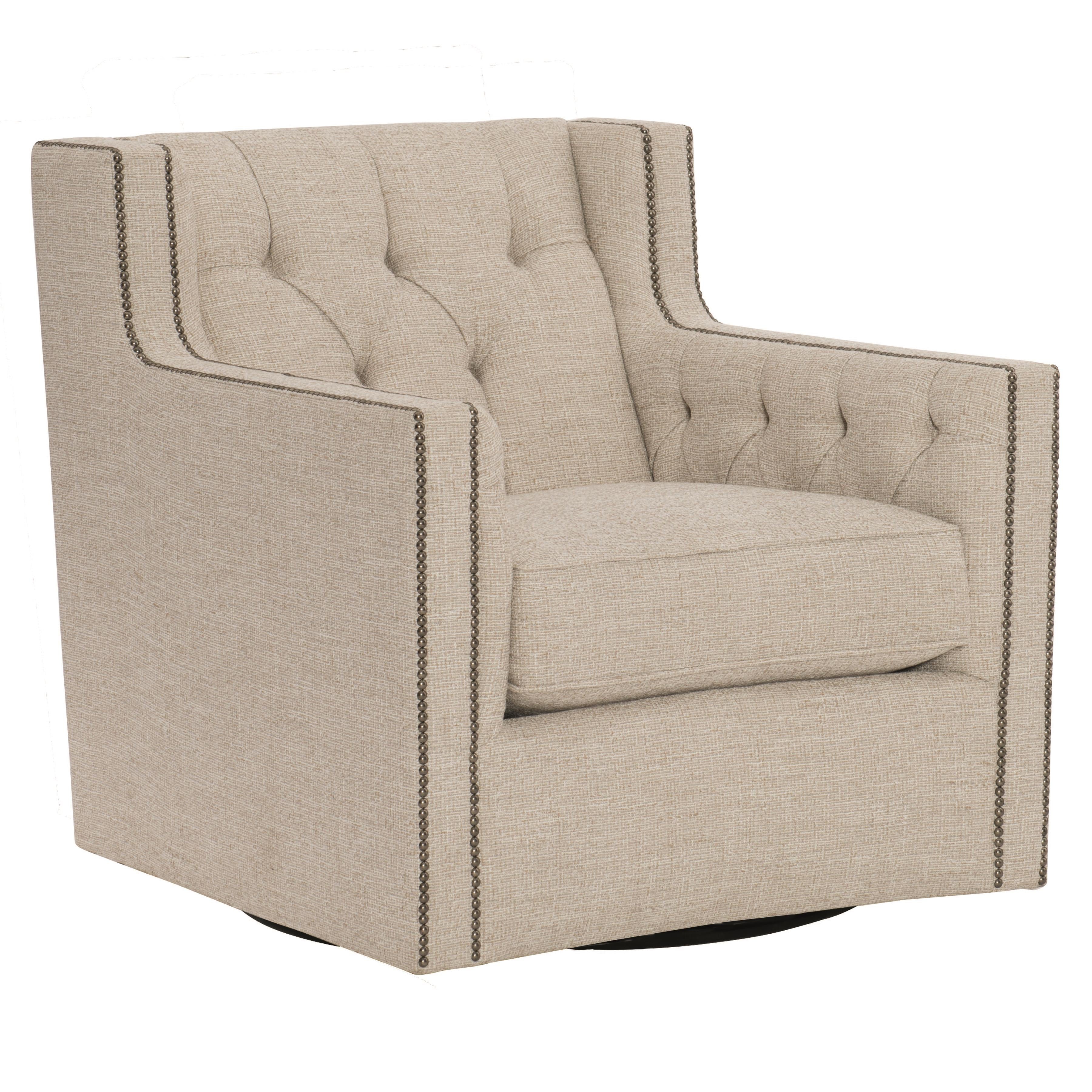 Candace Cream Swivel Chair by Bernhardt