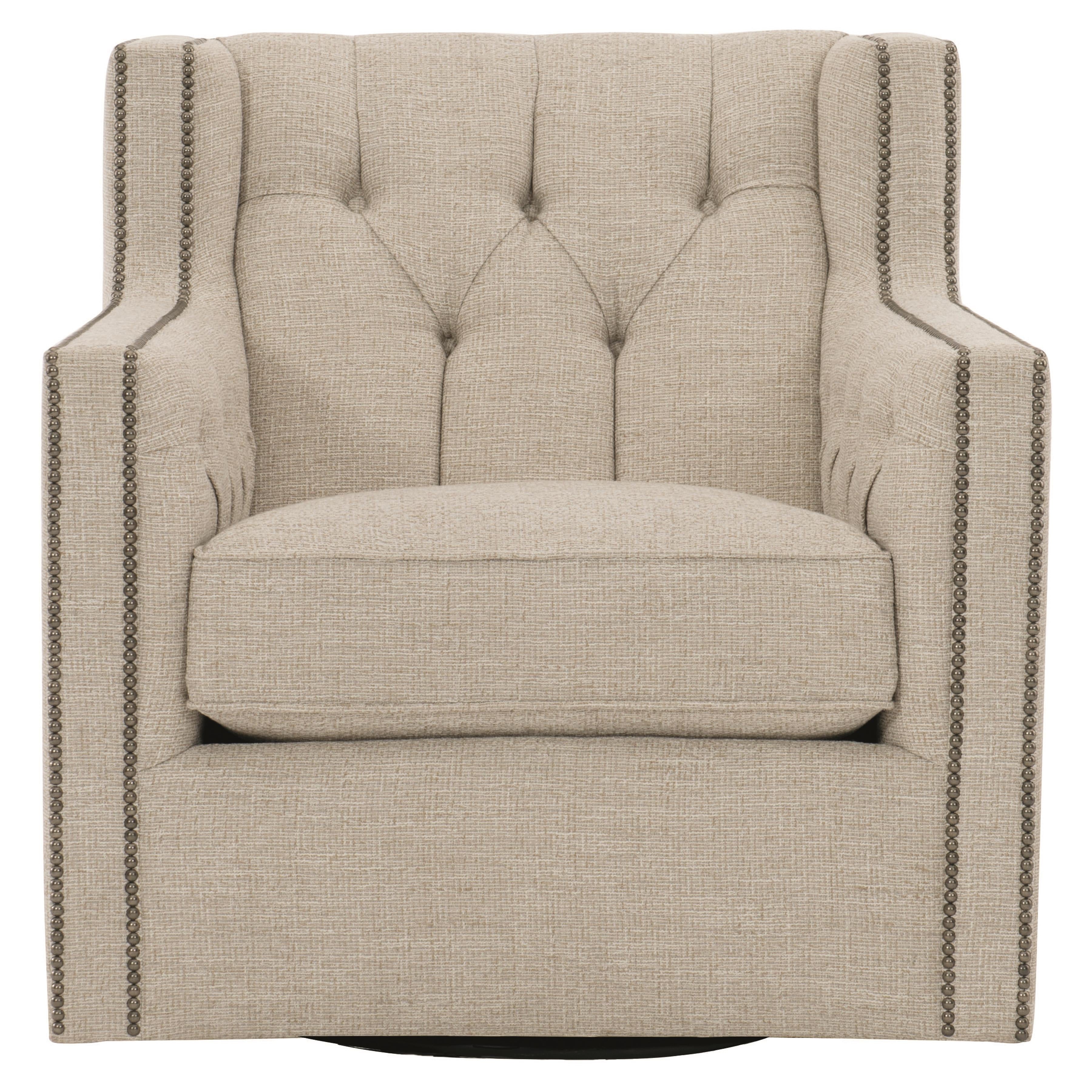 Candace Cream Swivel Chair by Bernhardt
