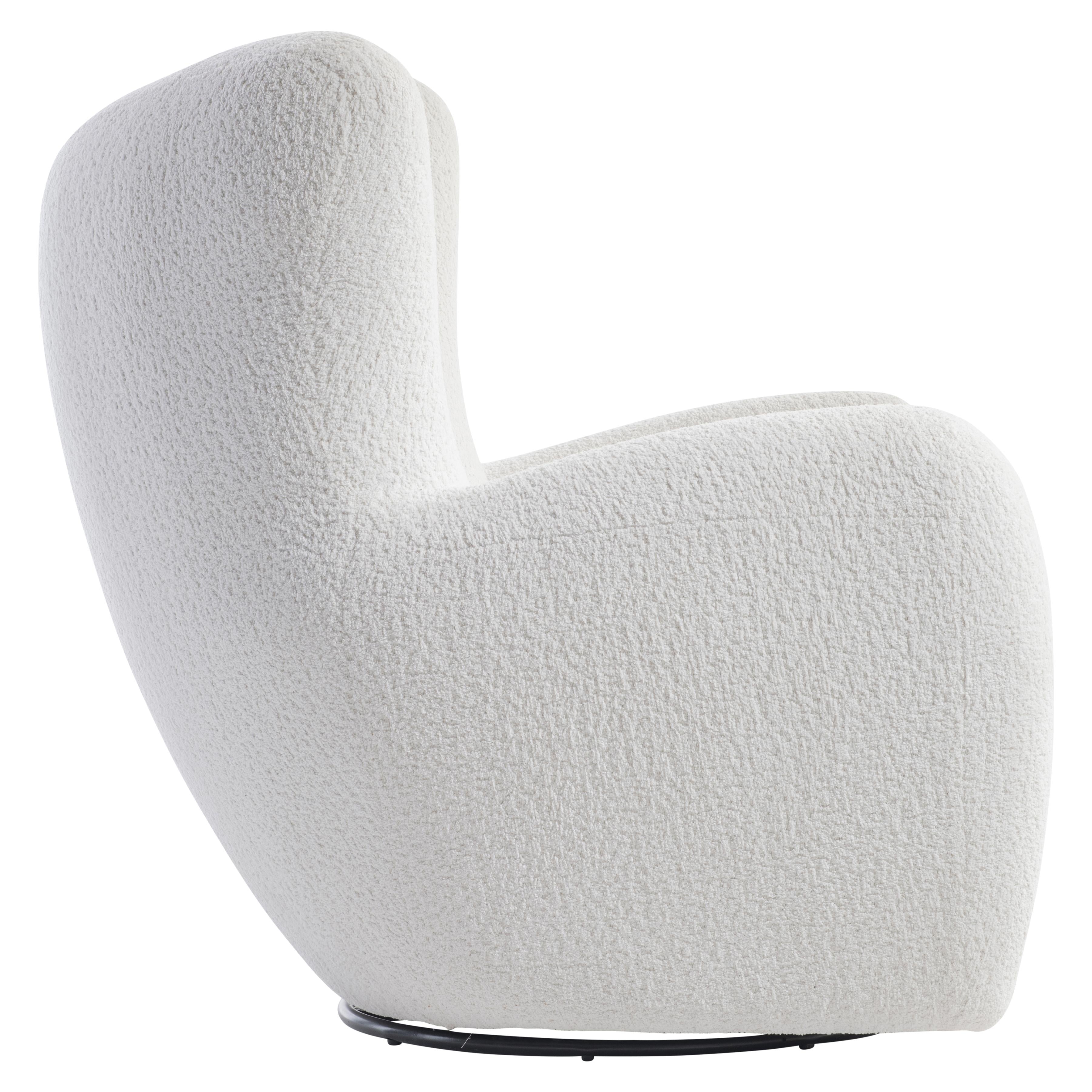 Silvi Fabric Swivel Chair by Bernhardt - Cloud White