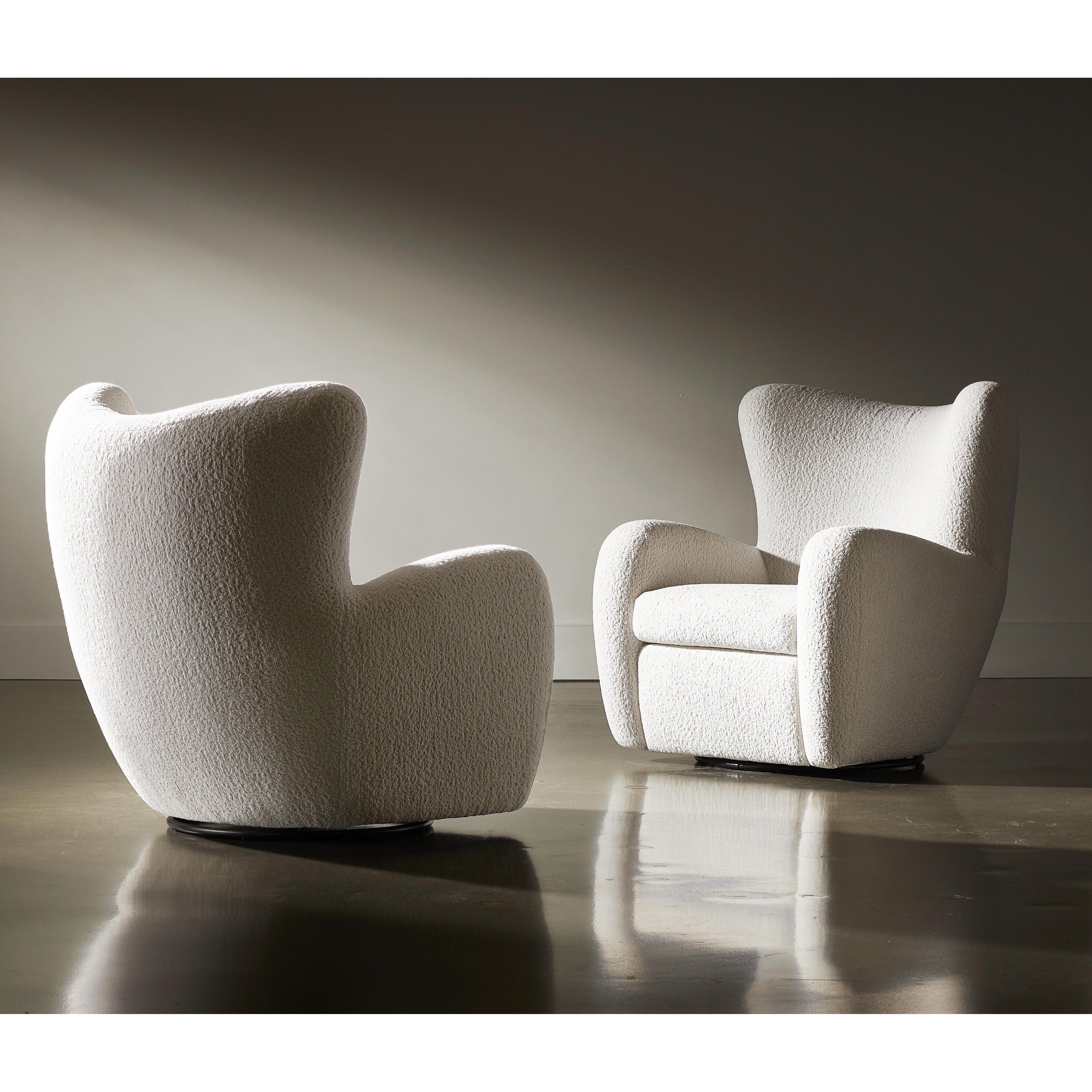 Silvi Fabric Swivel Chair by Bernhardt - Cloud White