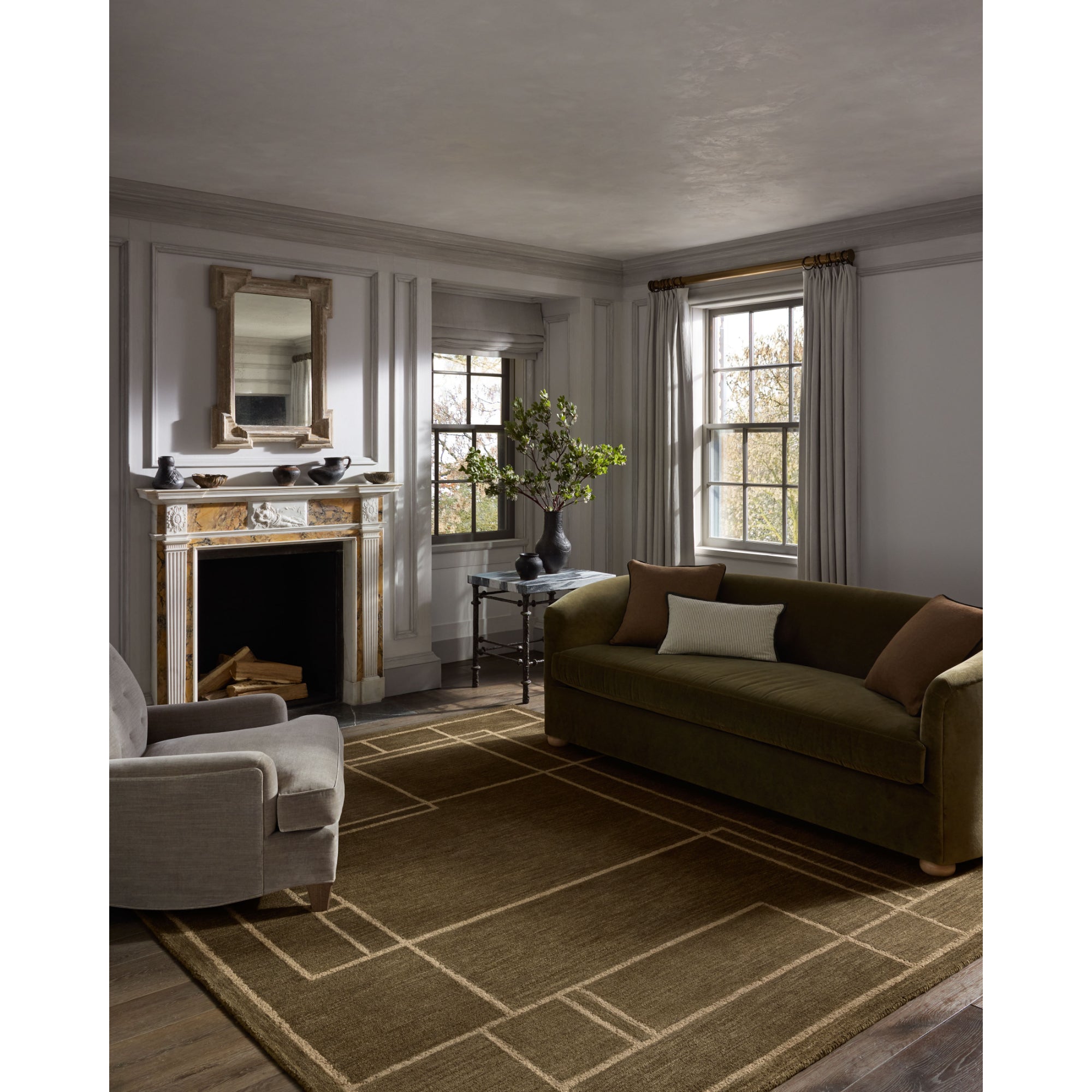 Jeremiah Brent x Loloi Barrow Olive/Natural Rug