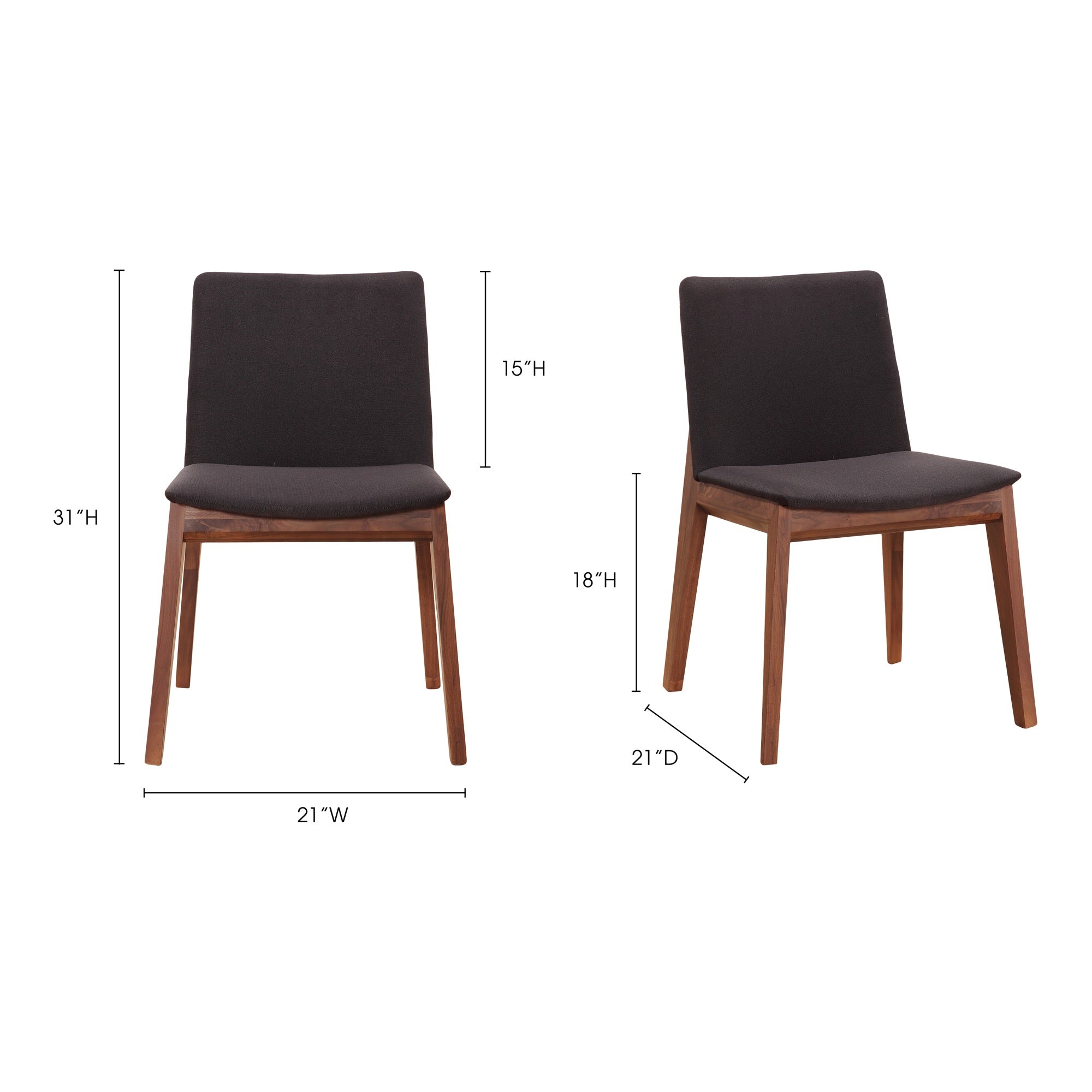 Deco Dining Chair- Set of Two Dining Chairs Moe's    Four Hands, Mid Century Modern Furniture, Old Bones Furniture Company, Old Bones Co, Modern Mid Century, Designer Furniture, Furniture Sale, Warehouse Furniture Sale, Deco Dining Chair- Set of Two Sale, https://www.oldbonesco.com/