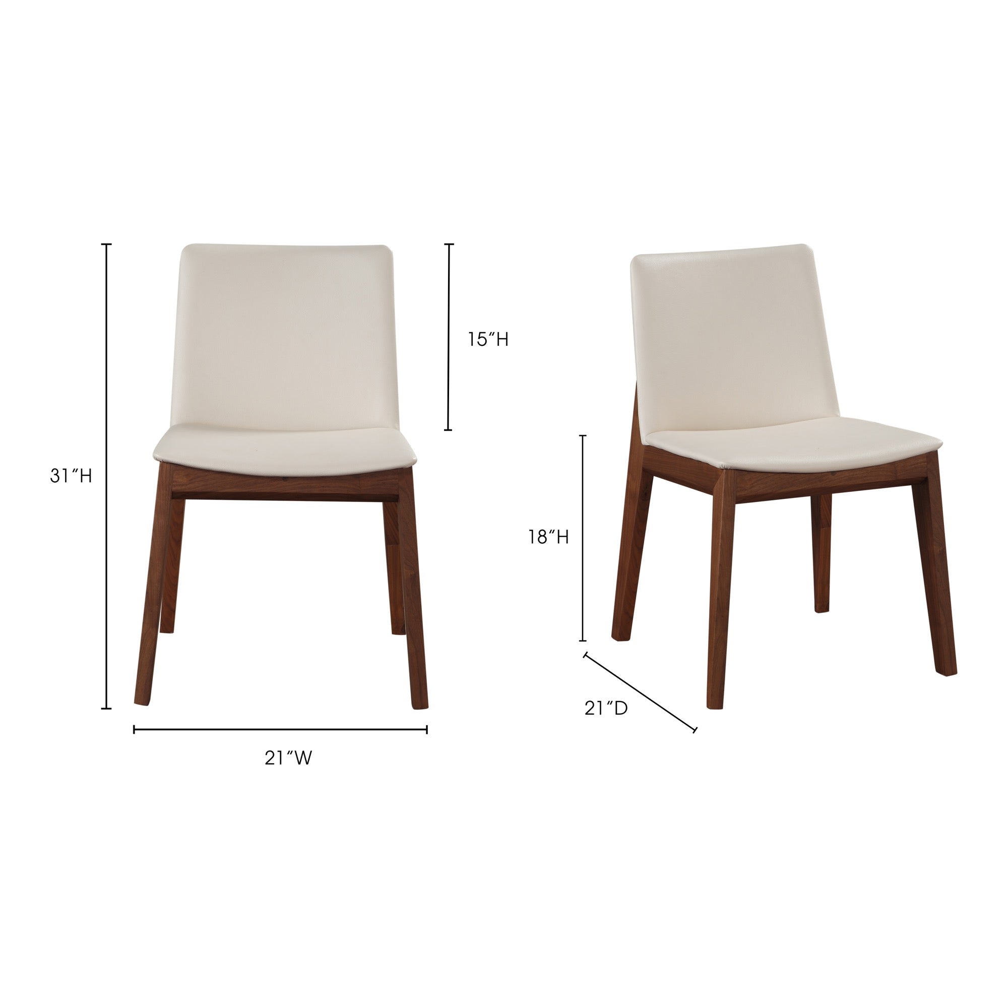 Deco Dining Chair- Set of Two Dining Chairs Moe's    Four Hands, Mid Century Modern Furniture, Old Bones Furniture Company, Old Bones Co, Modern Mid Century, Designer Furniture, Furniture Sale, Warehouse Furniture Sale, Deco Dining Chair- Set of Two Sale, https://www.oldbonesco.com/