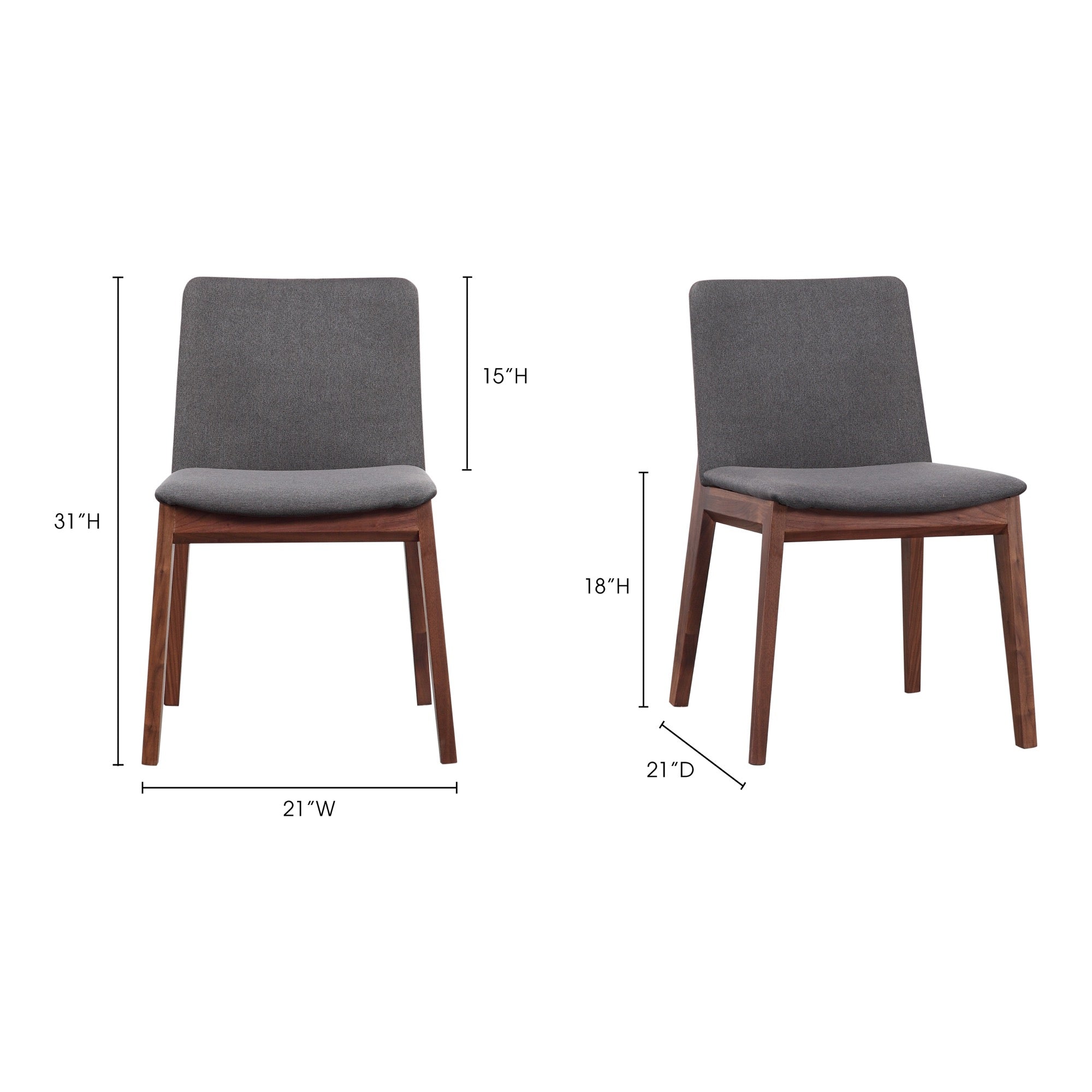 Deco Dining Chair- Set of Two Dining Chairs Moe's    Four Hands, Mid Century Modern Furniture, Old Bones Furniture Company, Old Bones Co, Modern Mid Century, Designer Furniture, Furniture Sale, Warehouse Furniture Sale, Deco Dining Chair- Set of Two Sale, https://www.oldbonesco.com/