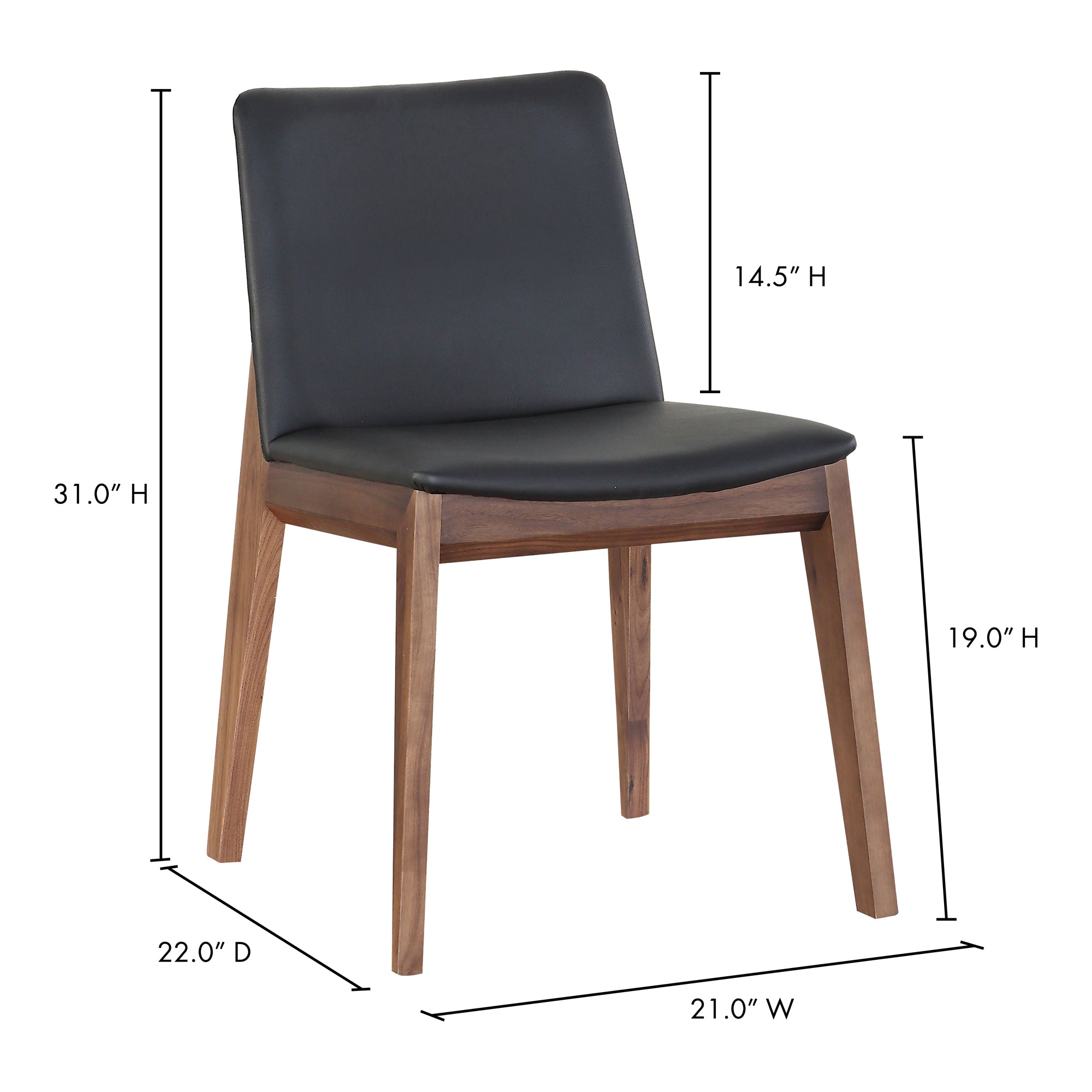 Deco Dining Chair- Set of Two Dining Chairs Moe's    Four Hands, Mid Century Modern Furniture, Old Bones Furniture Company, Old Bones Co, Modern Mid Century, Designer Furniture, Furniture Sale, Warehouse Furniture Sale, Deco Dining Chair- Set of Two Sale, https://www.oldbonesco.com/