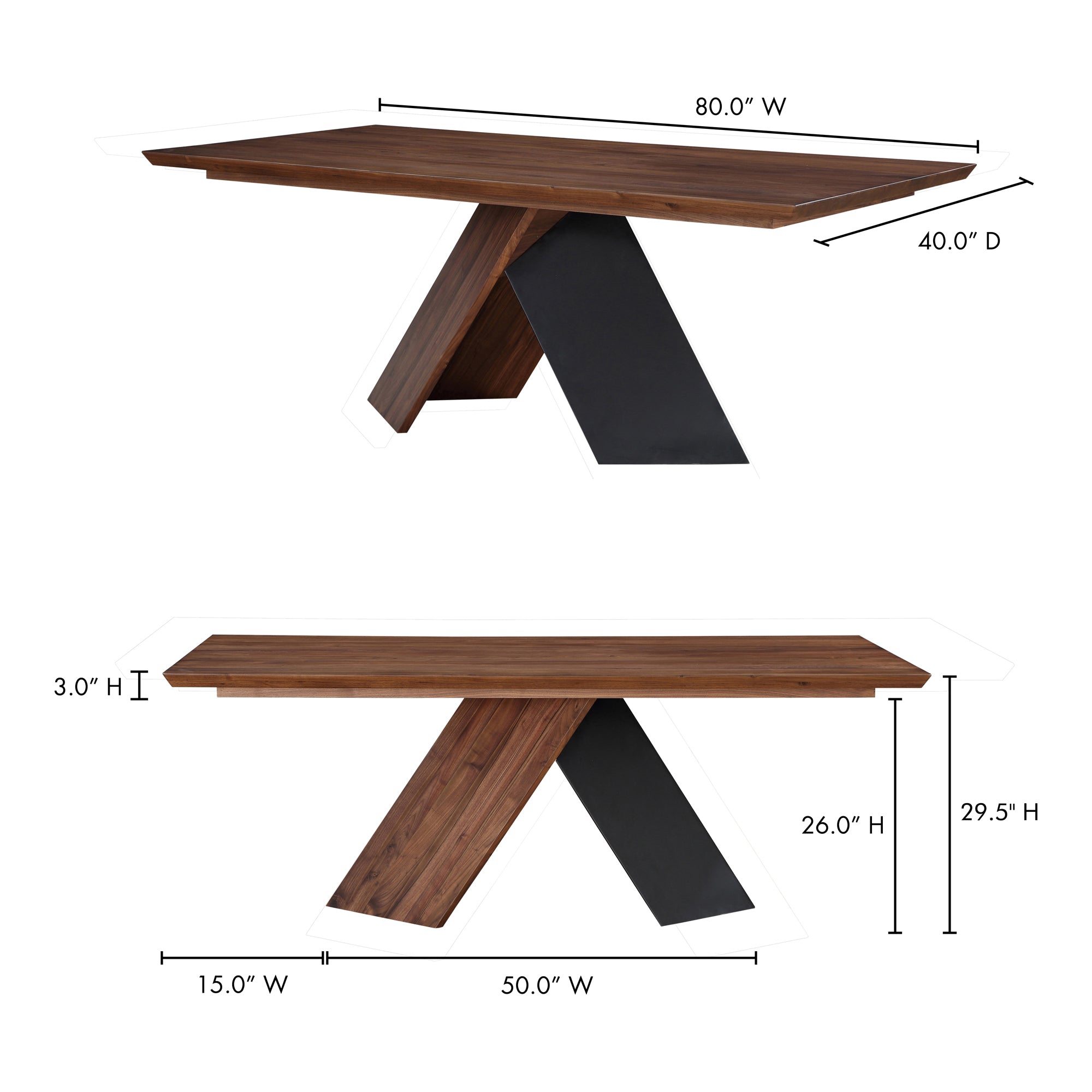 Axio Dining Table Brown Dining Tables Moe's    Four Hands, Mid Century Modern Furniture, Old Bones Furniture Company, Old Bones Co, Modern Mid Century, Designer Furniture, Furniture Sale, Warehouse Furniture Sale, Axio Dining Table Brown Sale, https://www.oldbonesco.com/
