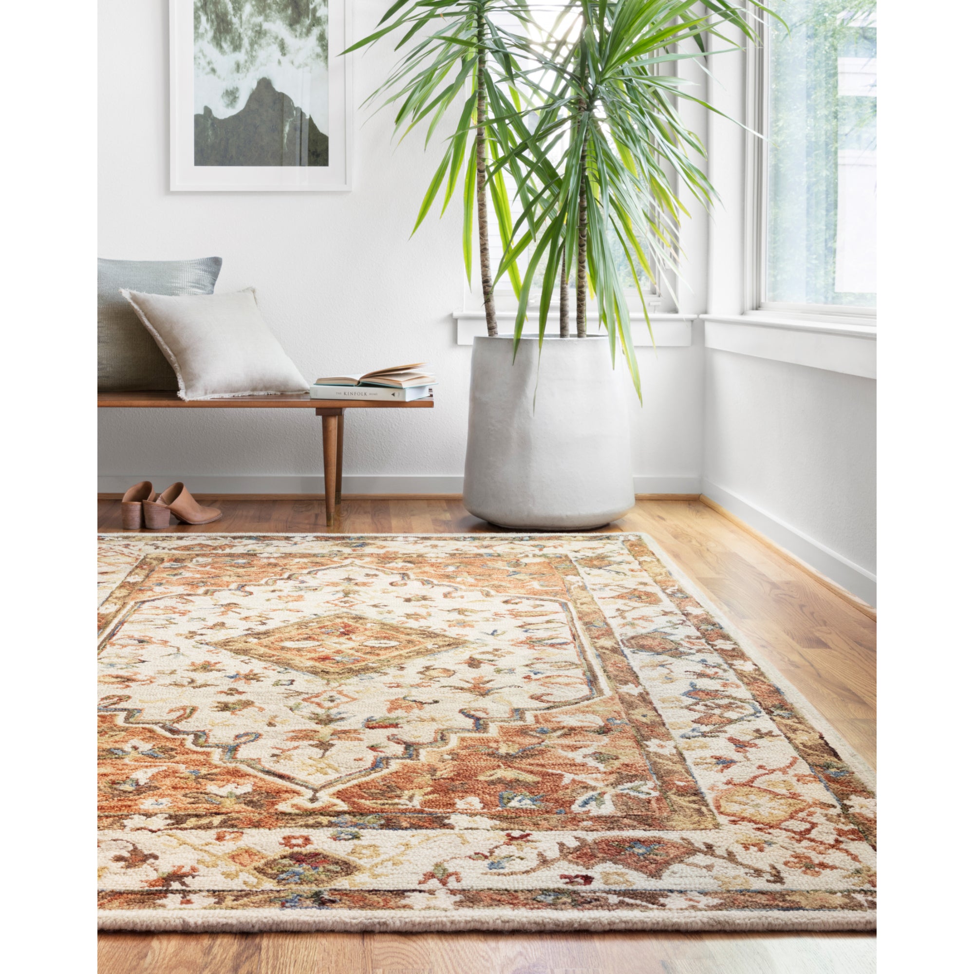 Loloi Beatty Ivory/Rust Rug