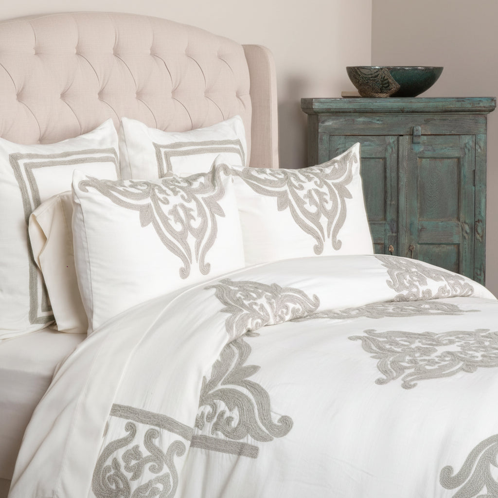 Patrina Ivory 6pc King Duvet Set