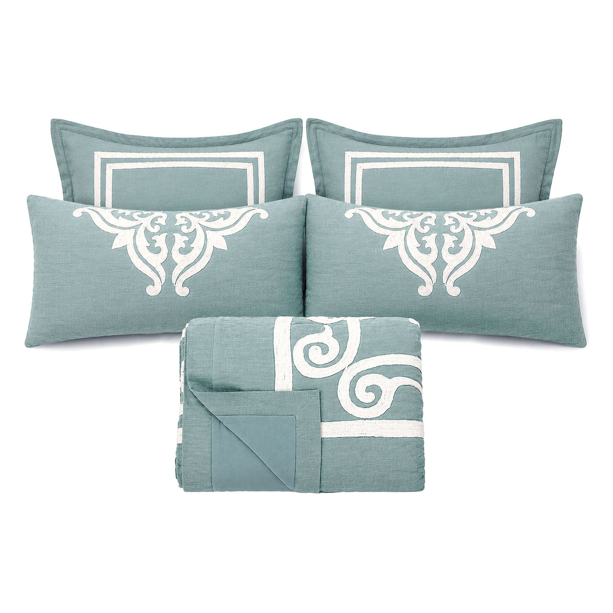 Patrina Blue Surf 5pc King Duvet Set