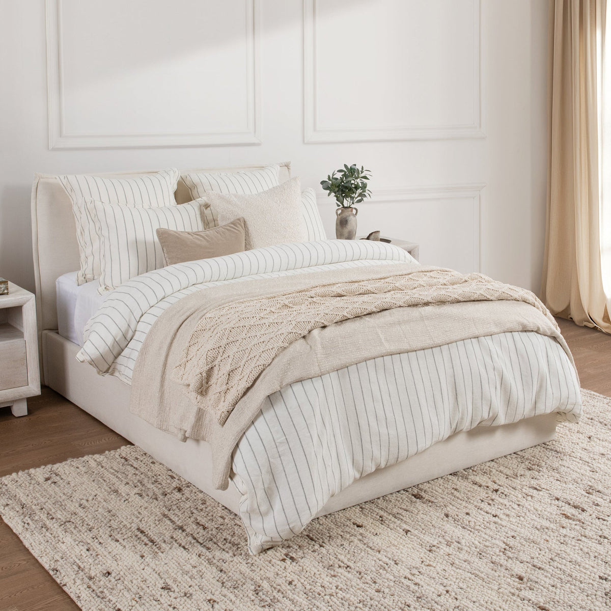 Monaco Ivory 3pc Duvet Set by Classic Home