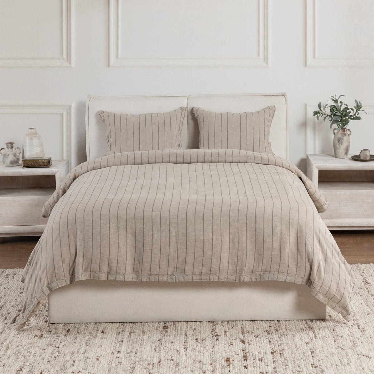 Monaco Natural 3pc Duvet Set by Classic Home