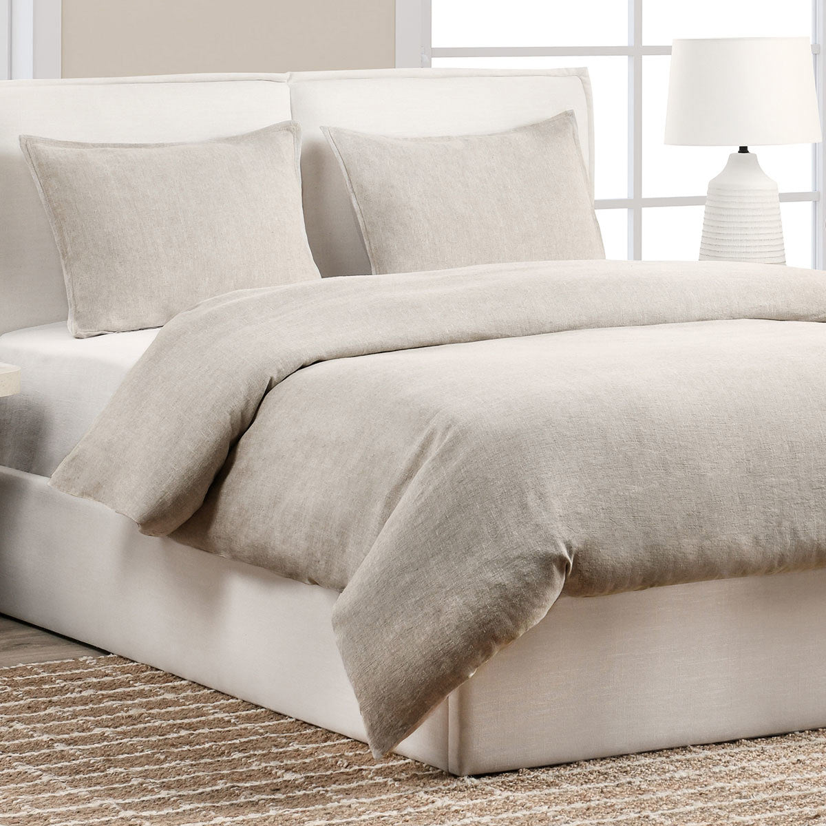Talia Natural 3pc Duvet Set by Classic Home