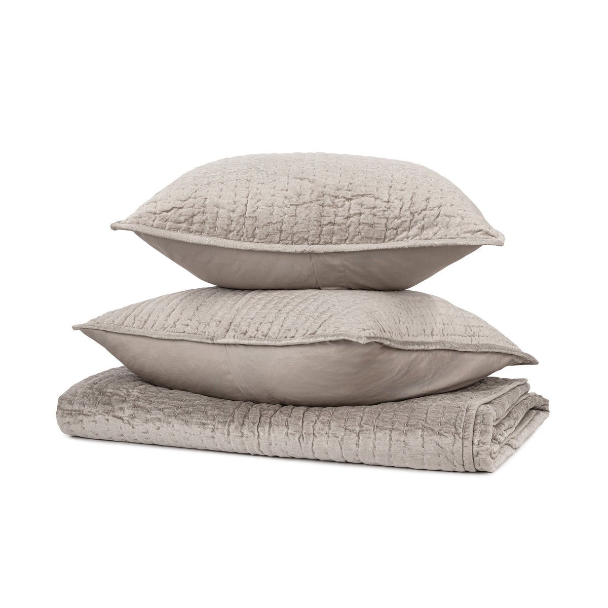 Bari Velvet 3pc Queen Quilt Set
