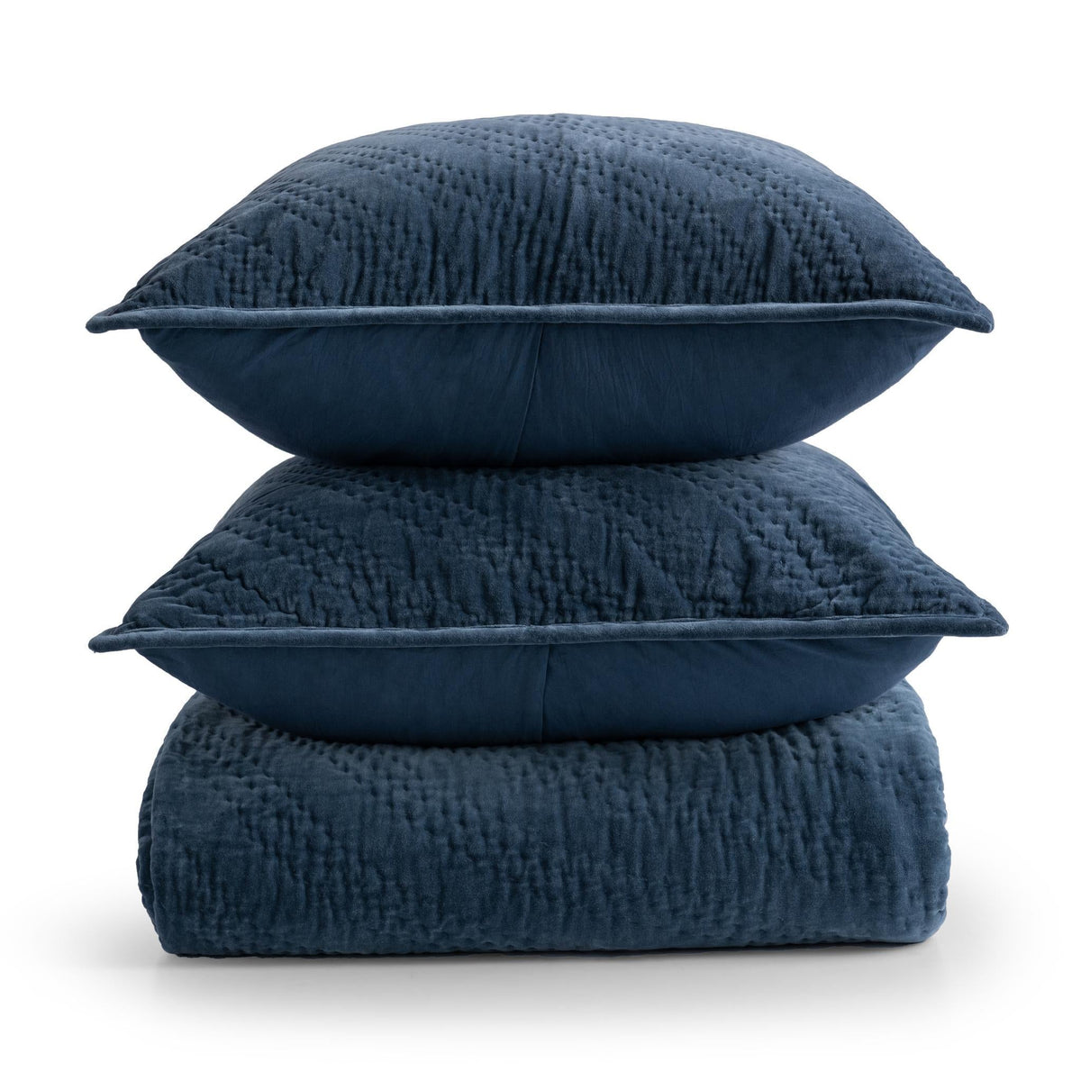 Elms Velvet 4pc King Quilt Set