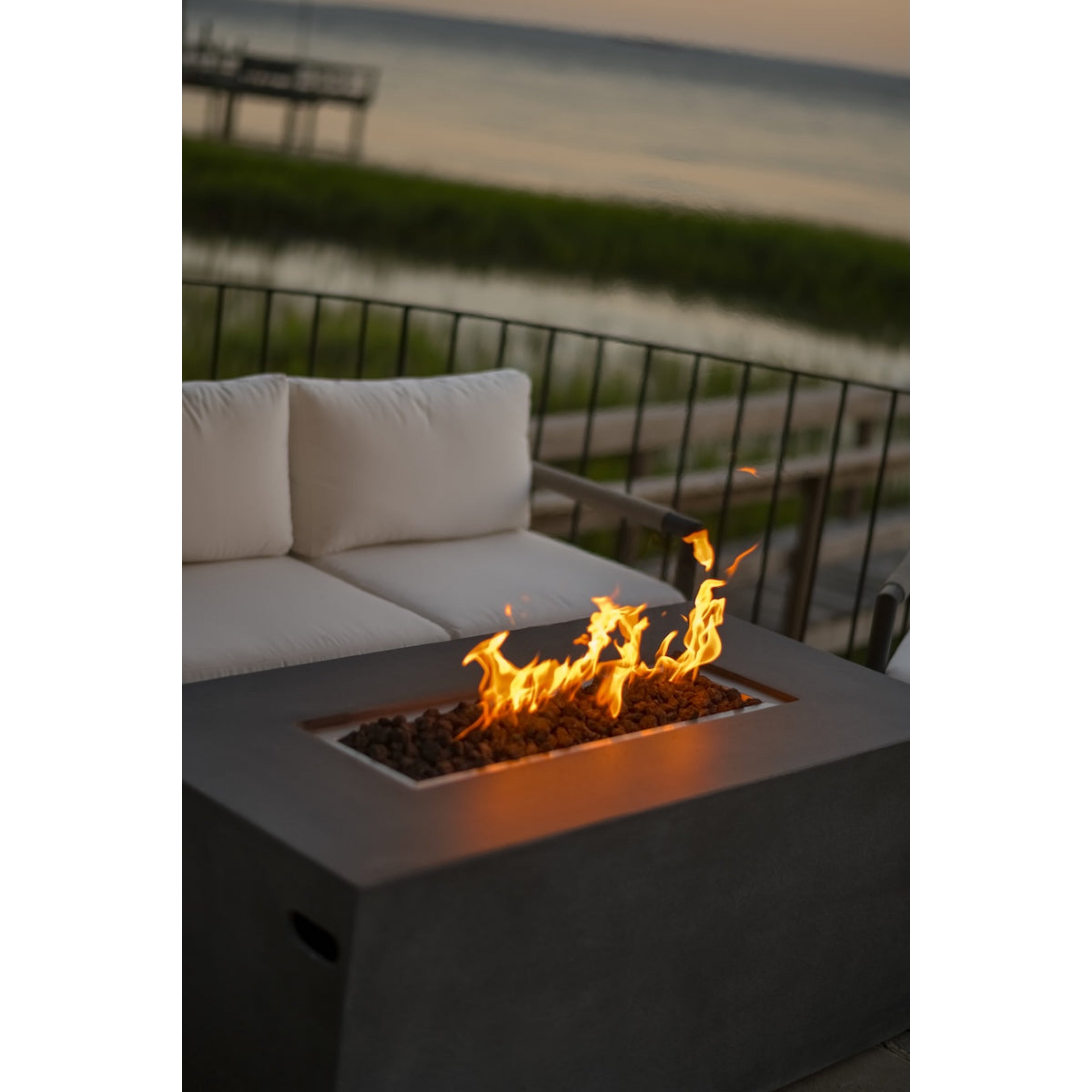 Beton 72" Rectangular Hidden Propane Gas Fire Pit