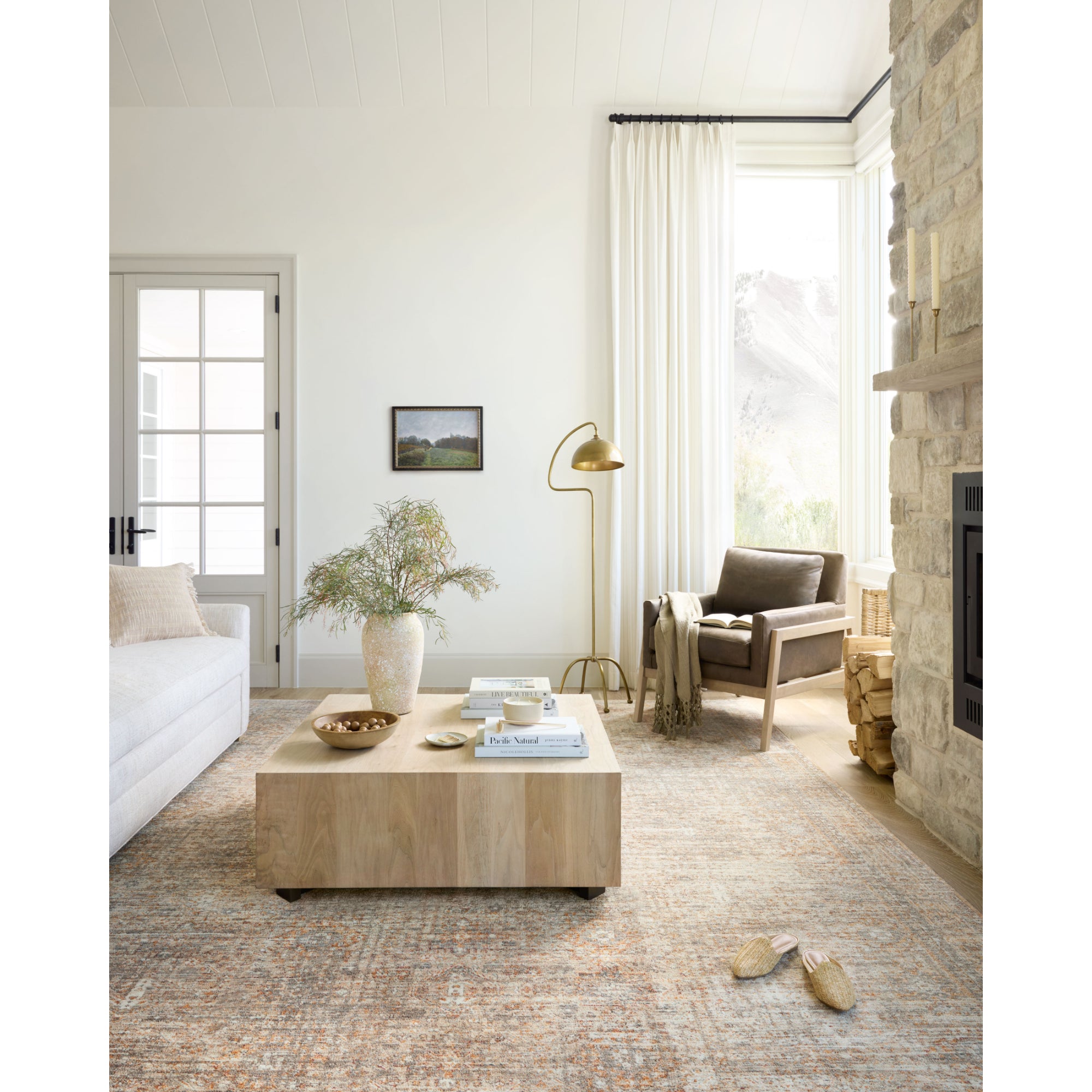 Angela Rose x Loloi Blake Oatmeal/Spice Rug