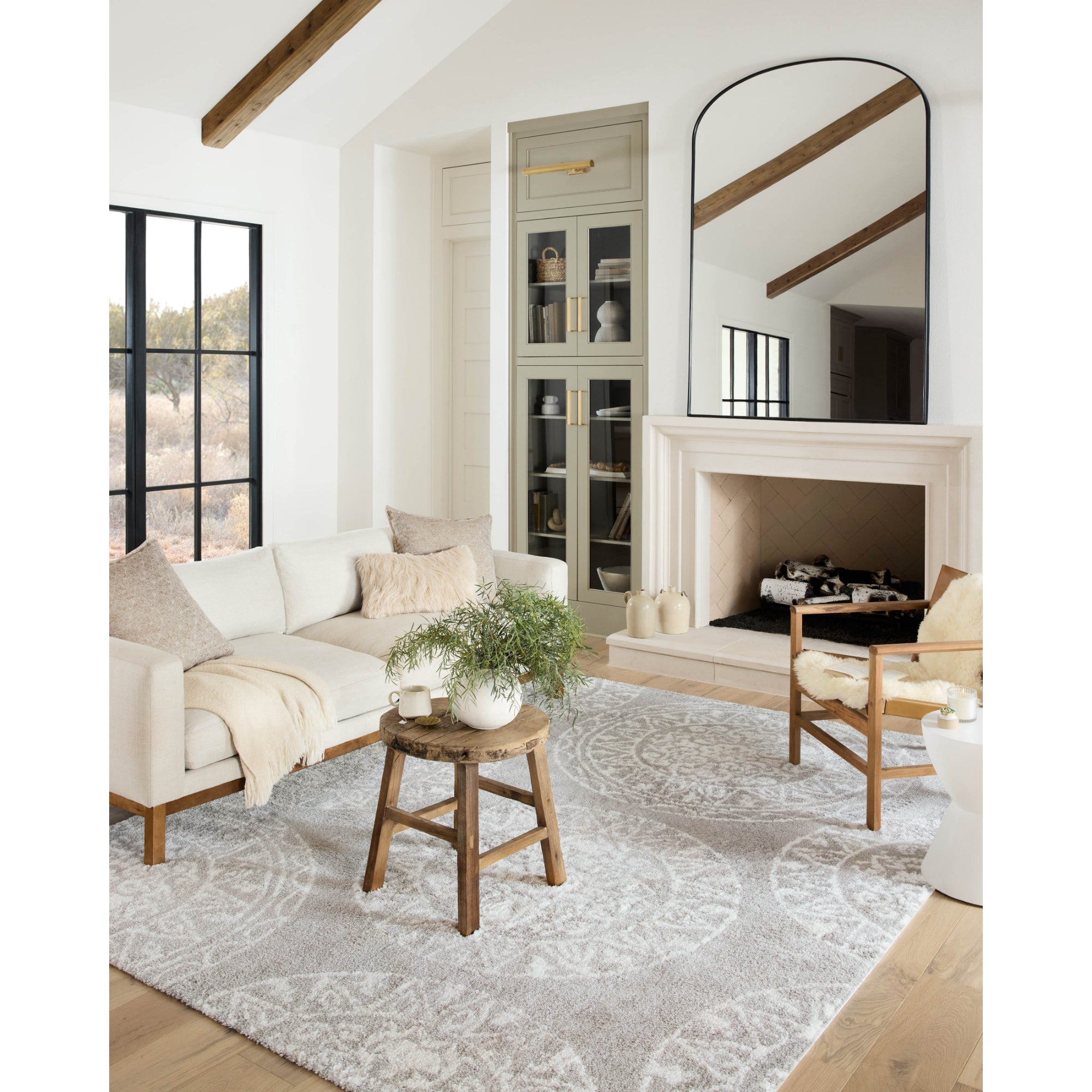 Loloi Bliss Shag BLS-06 Grey/White Rug