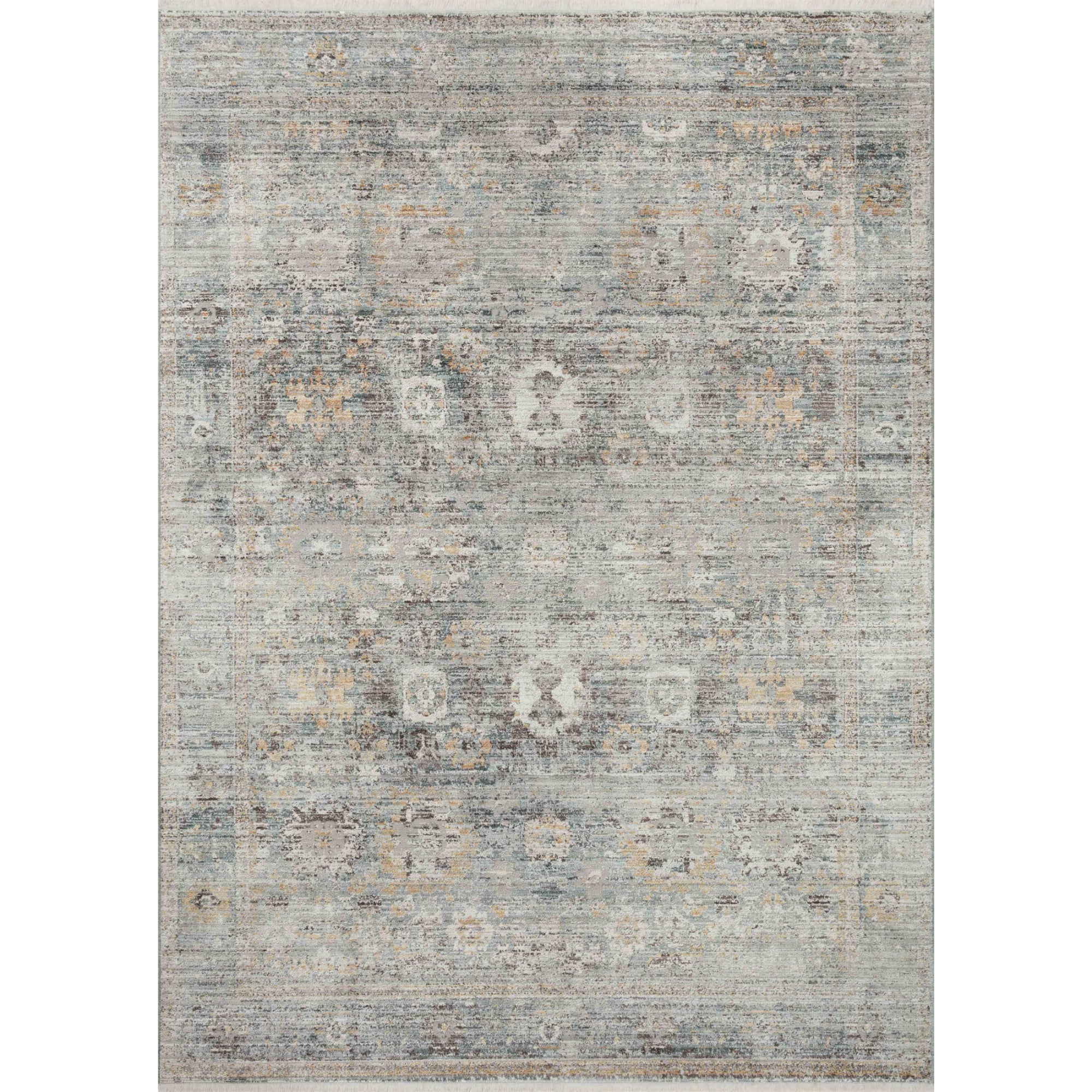 Loloi Bonney Teal/Gold 18" x 18" Sample Rug