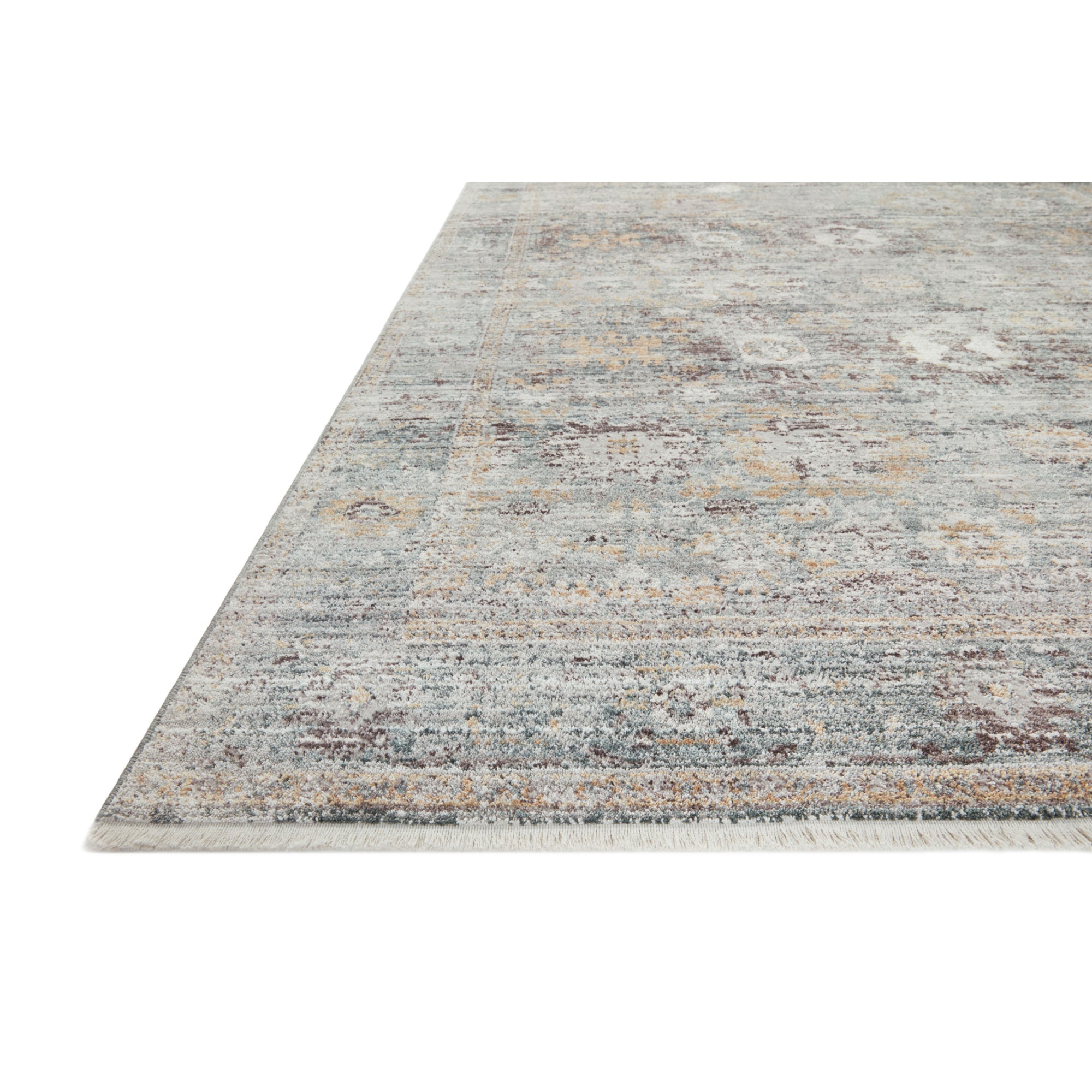 Loloi Bonney Teal/Gold 18" x 18" Sample Rug