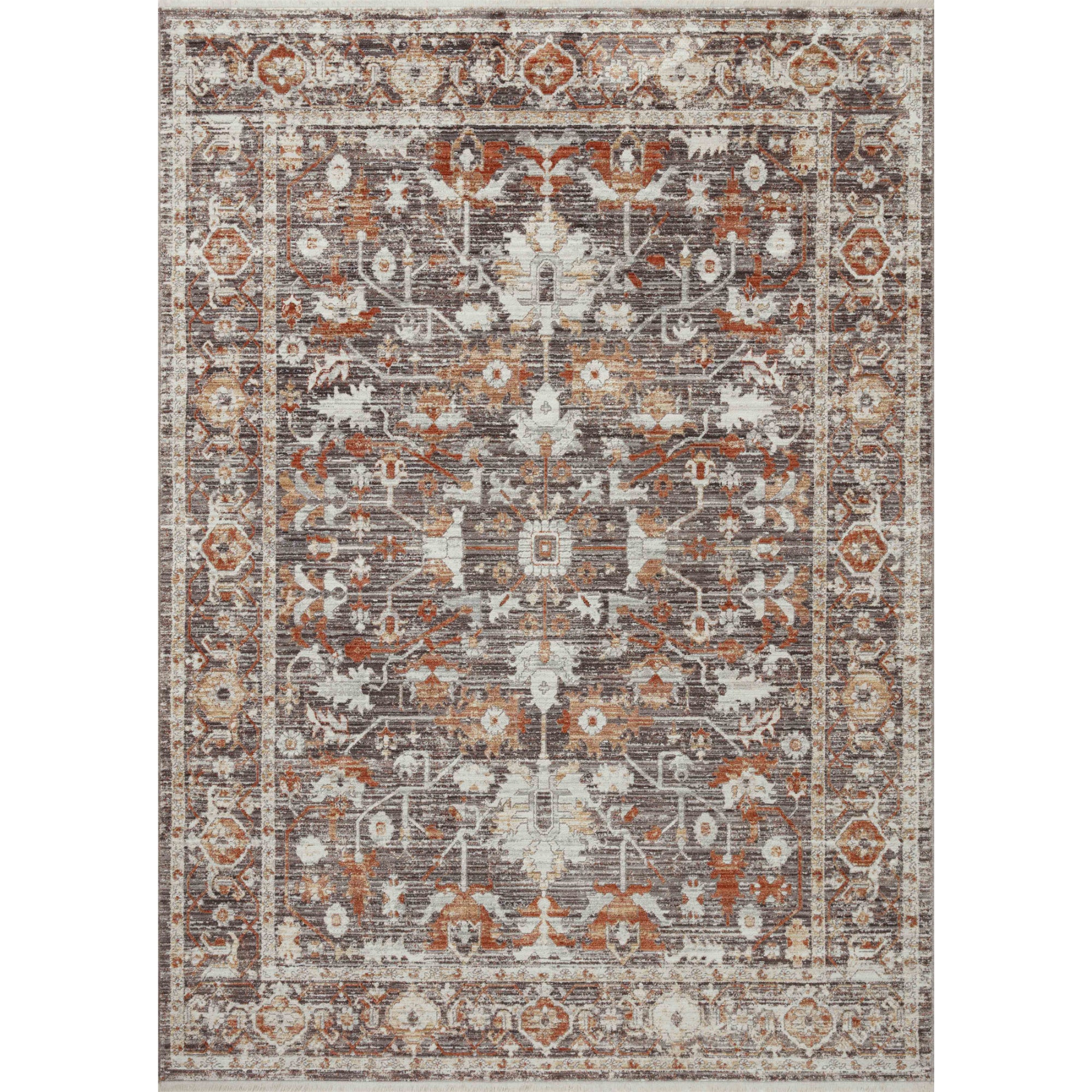 Loloi Bonney Charcoal/Spice Rug