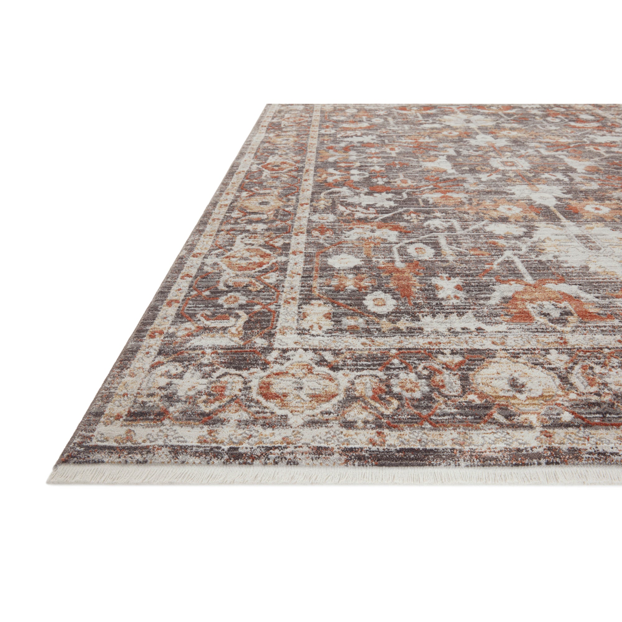 Loloi Bonney Charcoal/Spice Rug