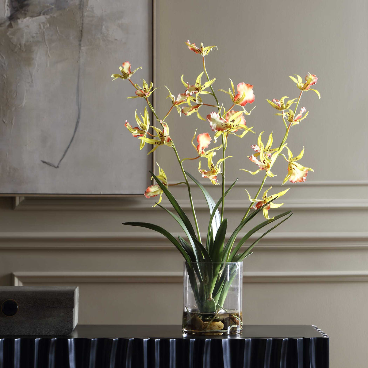 Uttermost Spider Orchid in Glass Vase by Uttermost