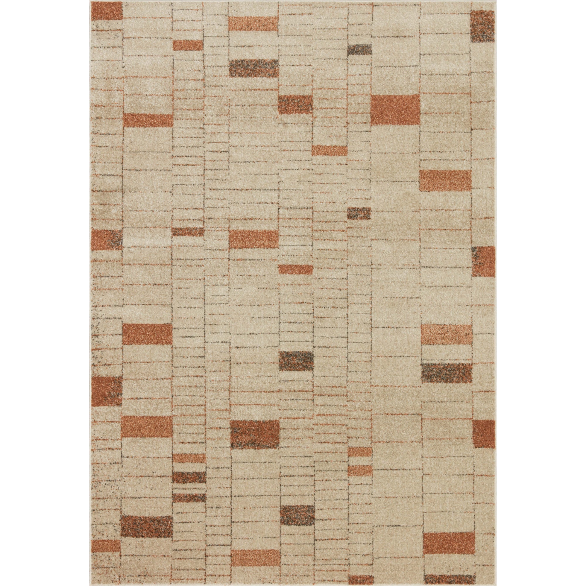 Loloi Bowery Tangerine/Taupe Rug