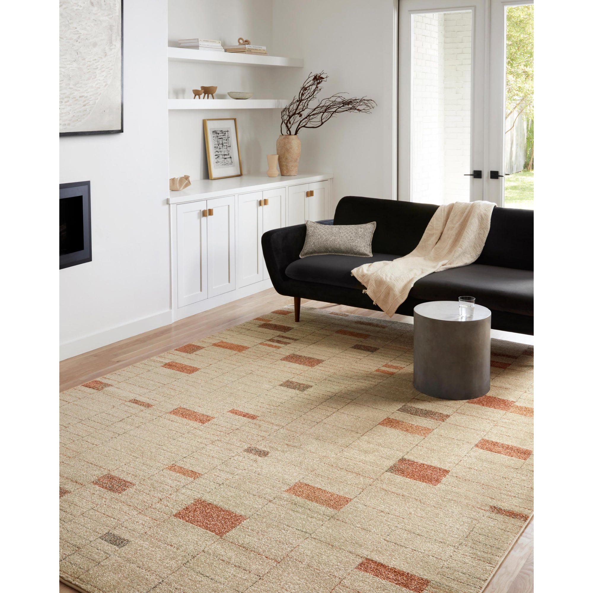 Loloi Bowery Tangerine/Taupe Rug