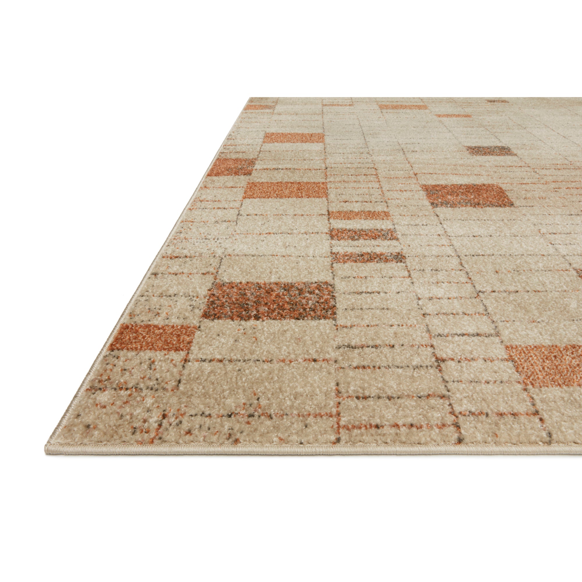 Loloi Bowery Tangerine/Taupe Rug