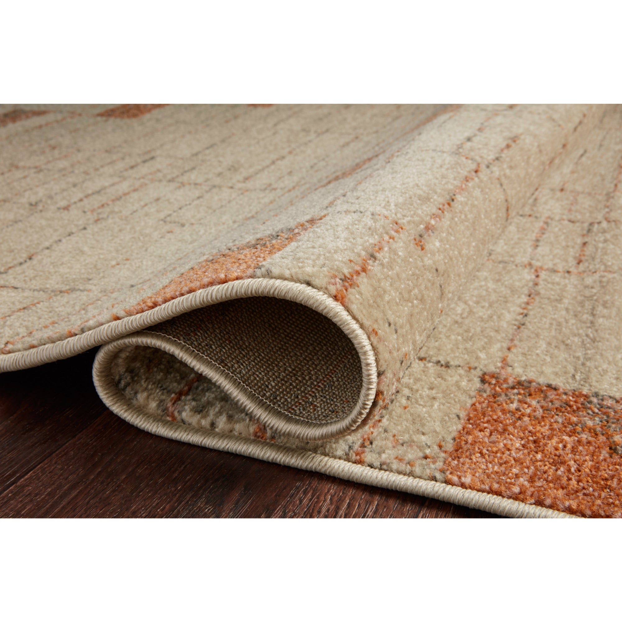 Loloi Bowery Tangerine/Taupe Rug