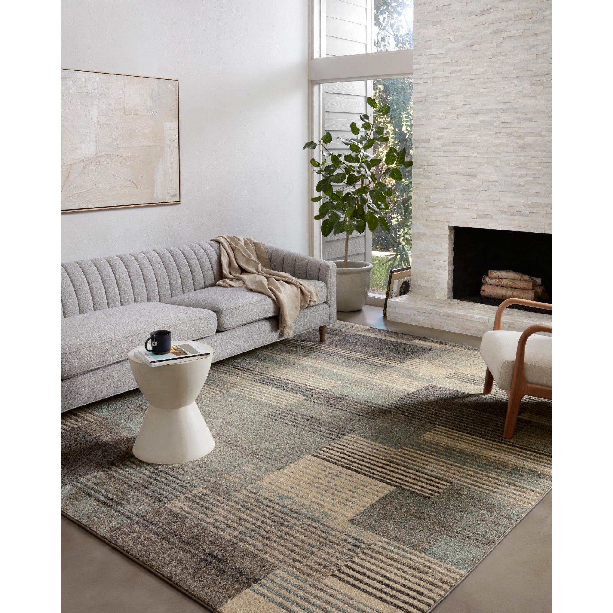 Loloi Bowery Storm/Taupe Rug
