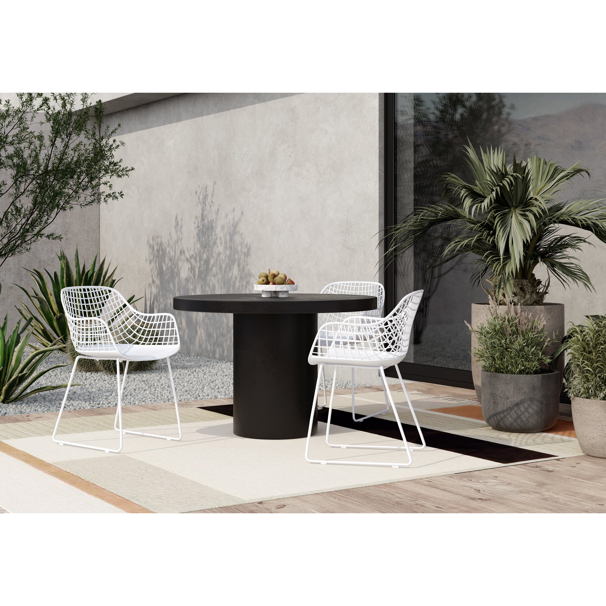 Cassius Round Outdoor Dining Table All Outdoor Moe's    Four Hands, Mid Century Modern Furniture, Old Bones Furniture Company, Old Bones Co, Modern Mid Century, Designer Furniture, Furniture Sale, Warehouse Furniture Sale, Cassius Round Outdoor Dining Table Sale, https://www.oldbonesco.com/