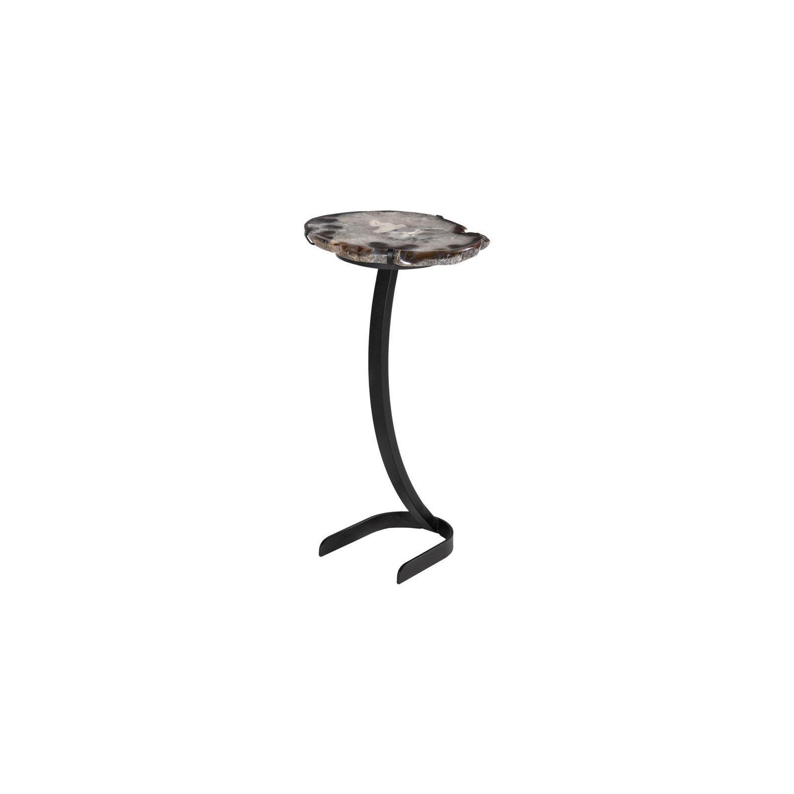 Agate Horseshoe Base Side Table