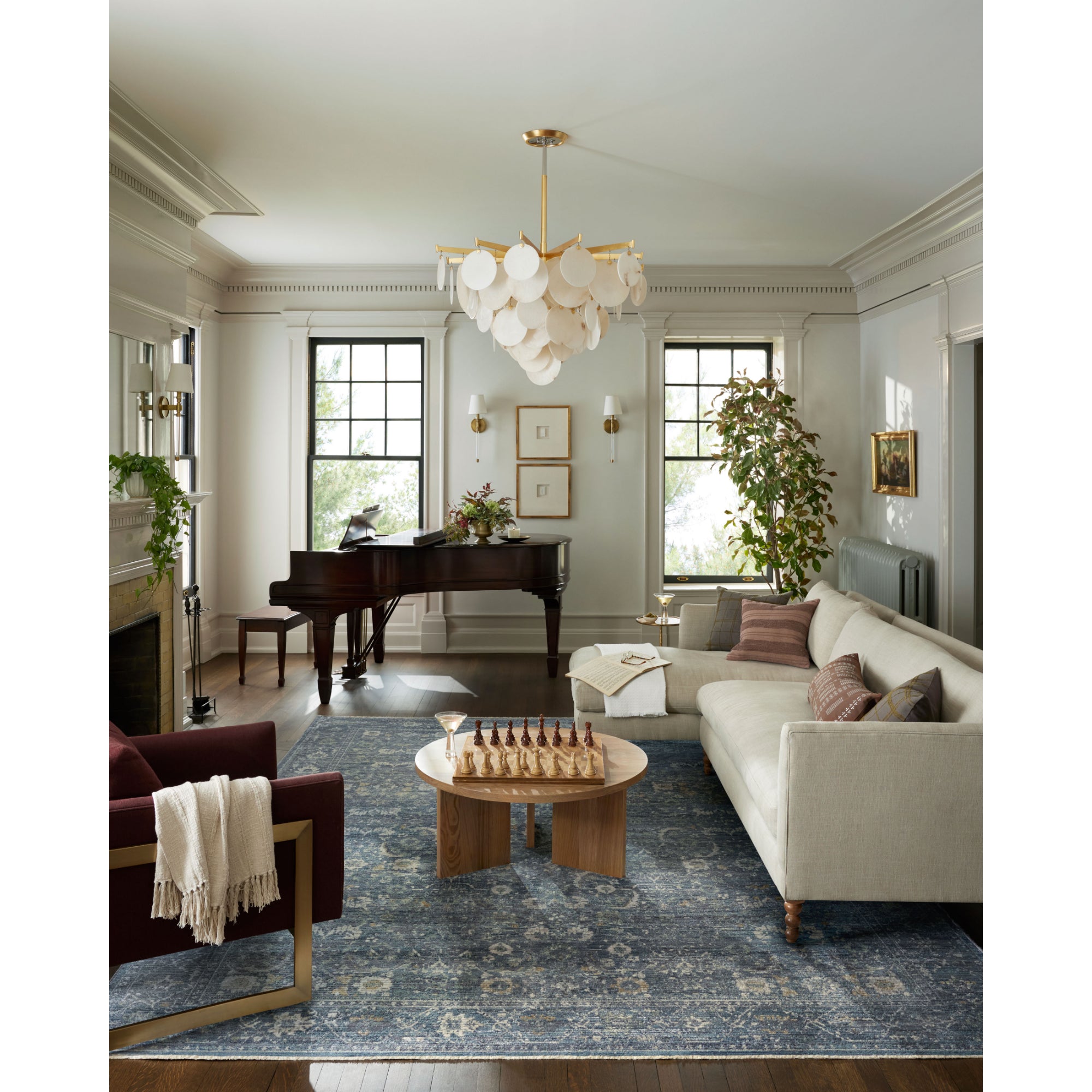 Jean Stoffer x Loloi Bradbury Ocean/Gold Rug