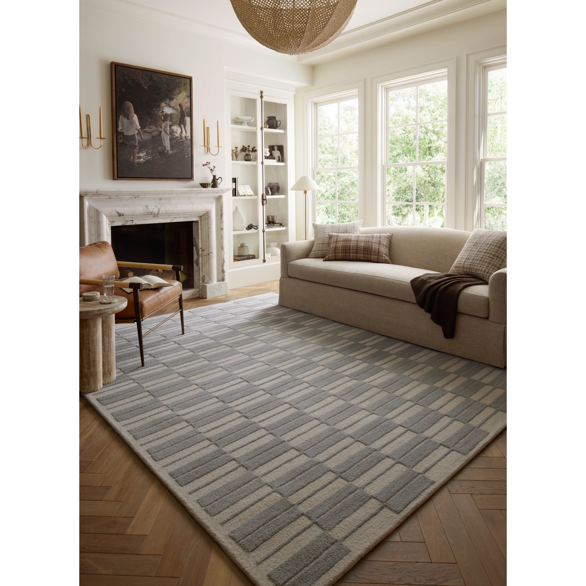 Chris Loves Julia x Loloi Bradley Ivory/Grey Rug