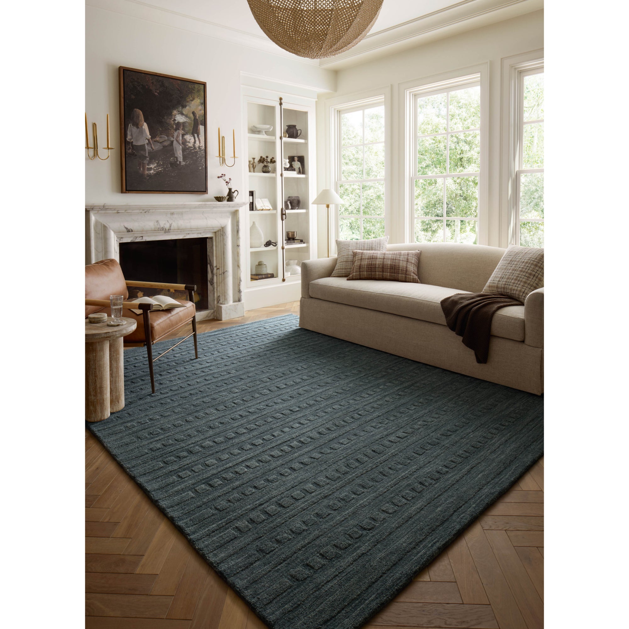 Chris Loves Julia x Loloi Bradley Teal Rug