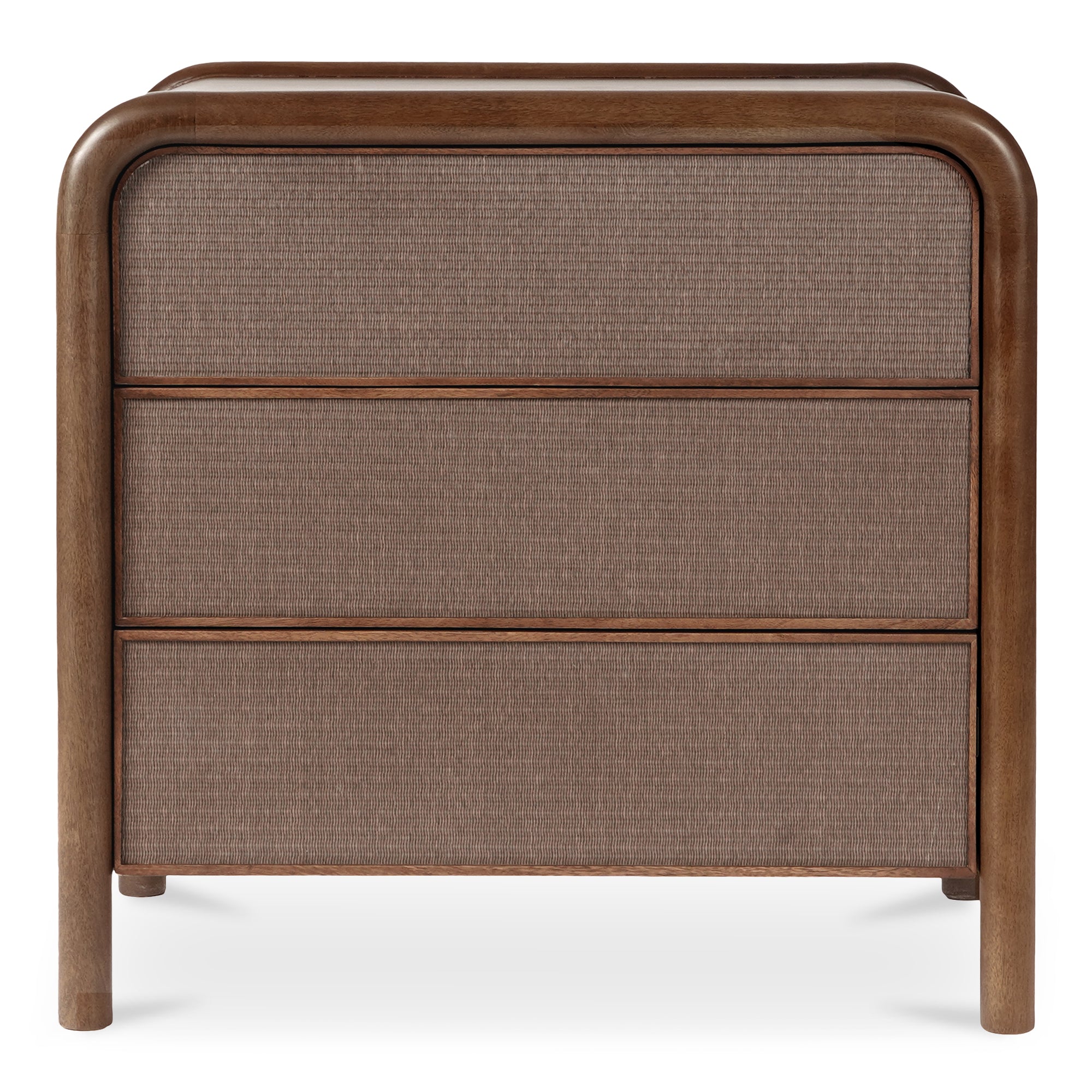 Rye 3 Drawer Nightstand Warm Brown Nightstand Moe's    Four Hands, Mid Century Modern Furniture, Old Bones Furniture Company, Old Bones Co, Modern Mid Century, Designer Furniture, Furniture Sale, Warehouse Furniture Sale, Rye 3 Drawer Nightstand Warm Brown Sale, https://www.oldbonesco.com/