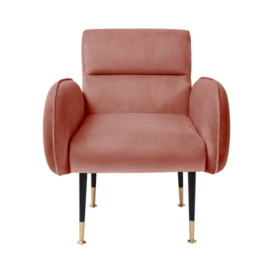 Babe Salmon Velvet Chair  OB OUTLET     Four Hands, Mid Century Modern Furniture, Old Bones Furniture Company, Old Bones Co, Modern Mid Century, Designer Furniture, https://www.oldbonesco.com/