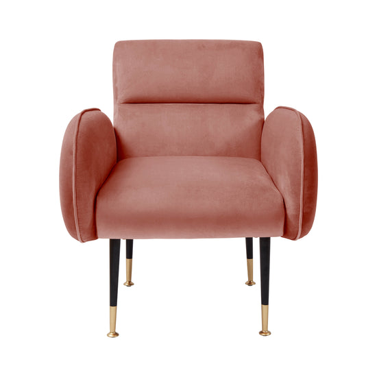 Load image into Gallery viewer, Babe Salmon Velvet Chair  OB OUTLET     Four Hands, Mid Century Modern Furniture, Old Bones Furniture Company, Old Bones Co, Modern Mid Century, Designer Furniture, https://www.oldbonesco.com/
