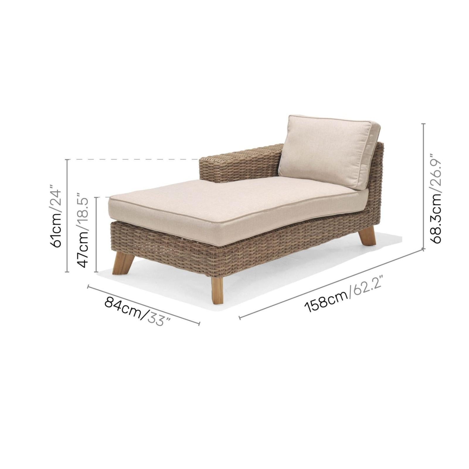 Bahamas Left Arm Chaise Lounge