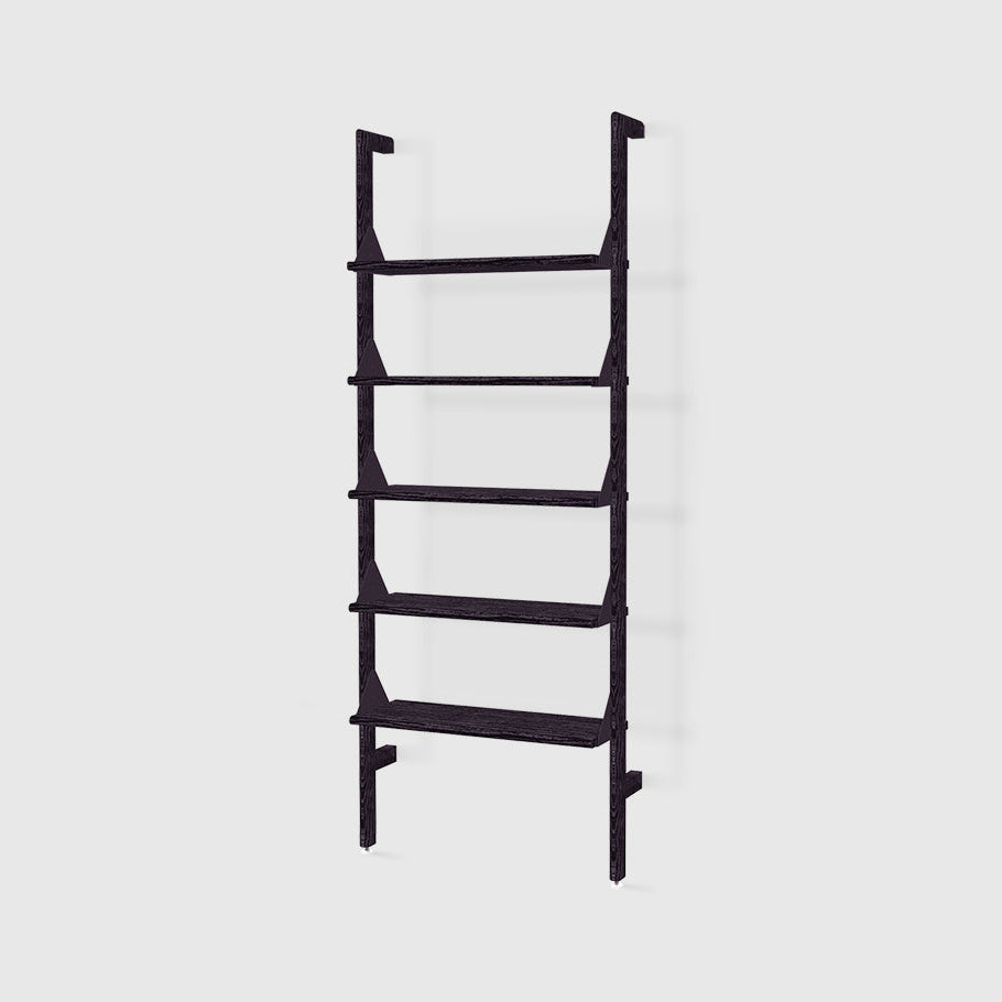 Branch-1 Shelving Unit by Gus* — black uprights, black brackets and black shelves.