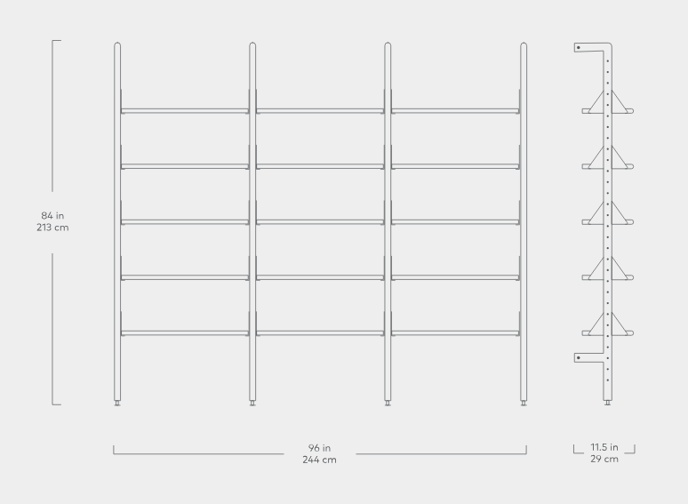 Branch-3 Shelving Unit SHELVING Gus*     Four Hands, Mid Century Modern Furniture, Old Bones Furniture Company, Old Bones Co, Modern Mid Century, Designer Furniture, https://www.oldbonesco.com/