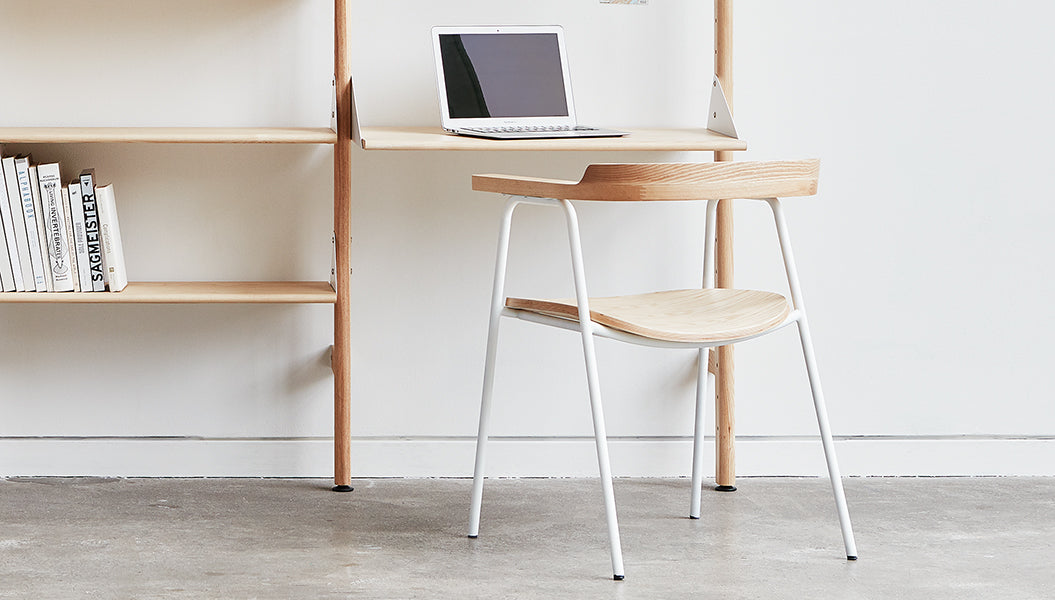 Branch-2 Shelving Unit with Desk SHELVING Gus*     Four Hands, Mid Century Modern Furniture, Old Bones Furniture Company, Old Bones Co, Modern Mid Century, Designer Furniture, https://www.oldbonesco.com/