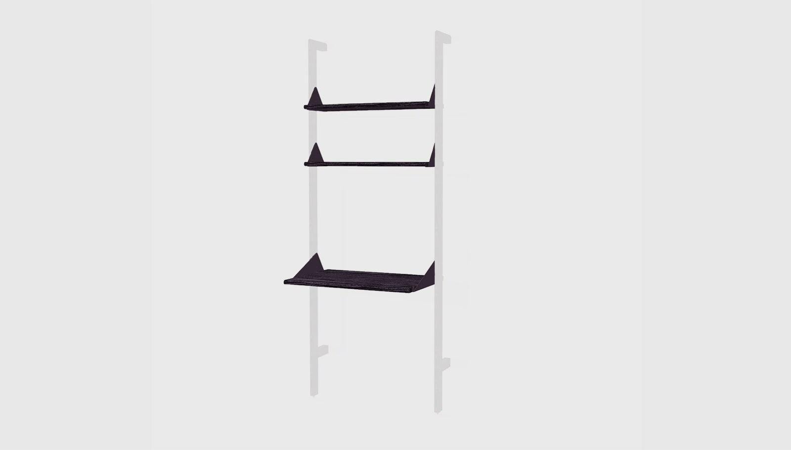 Branch Desk/Shelves Pack (2 Shelves 1 Desk) Black Ash/Black BracketsStorage Gus*  Black Ash/Black Brackets   Four Hands, Mid Century Modern Furniture, Old Bones Furniture Company, Old Bones Co, Modern Mid Century, Designer Furniture, https://www.oldbonesco.com/