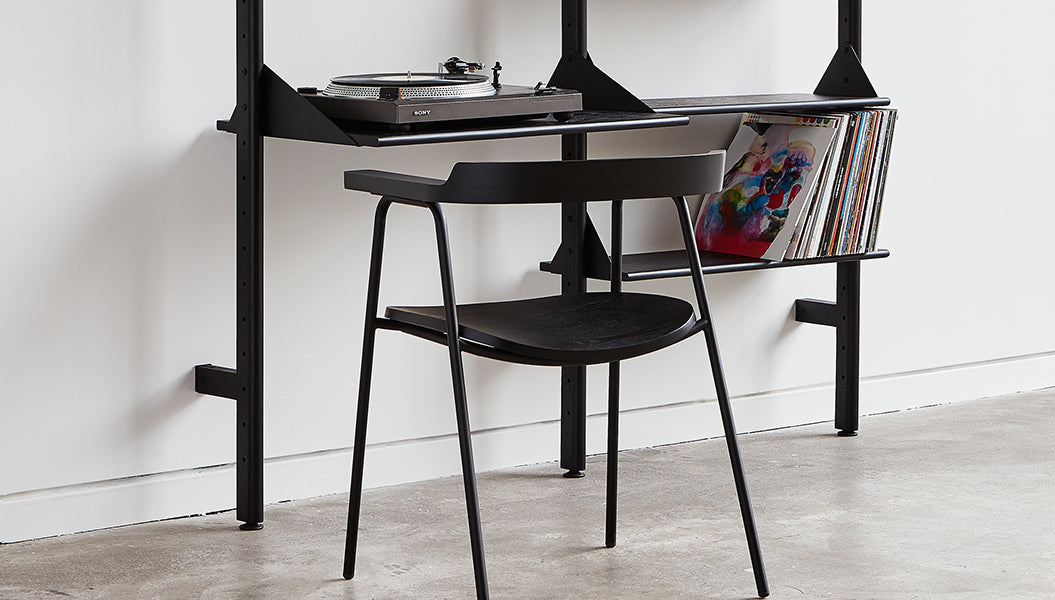 Branch-1 Shelving Unit with Desk SHELVING Gus*     Four Hands, Mid Century Modern Furniture, Old Bones Furniture Company, Old Bones Co, Modern Mid Century, Designer Furniture, https://www.oldbonesco.com/
