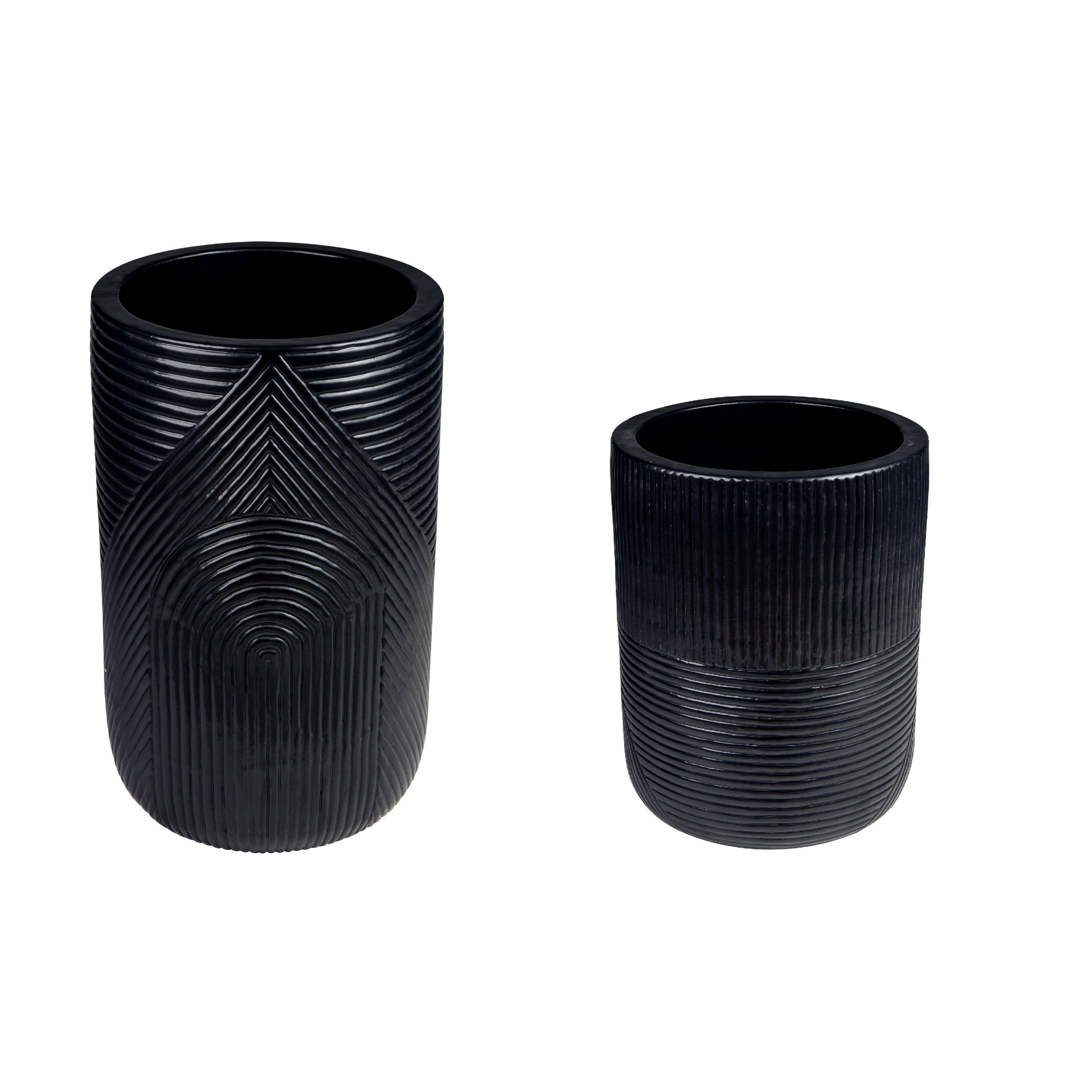Serenity Textured Planter Set - 1 Large and 1 Small